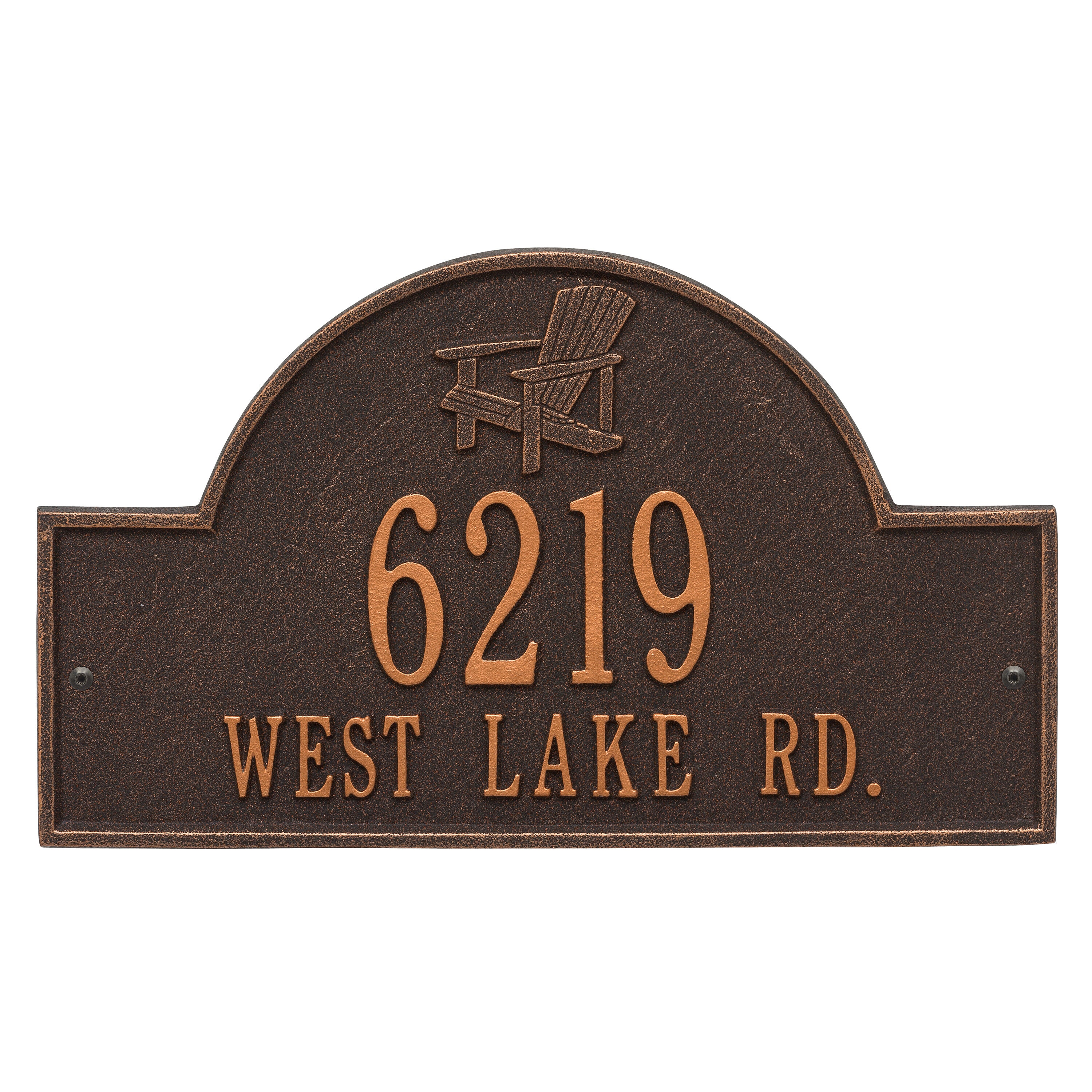 Adirondack Arch Wall Address Plaque