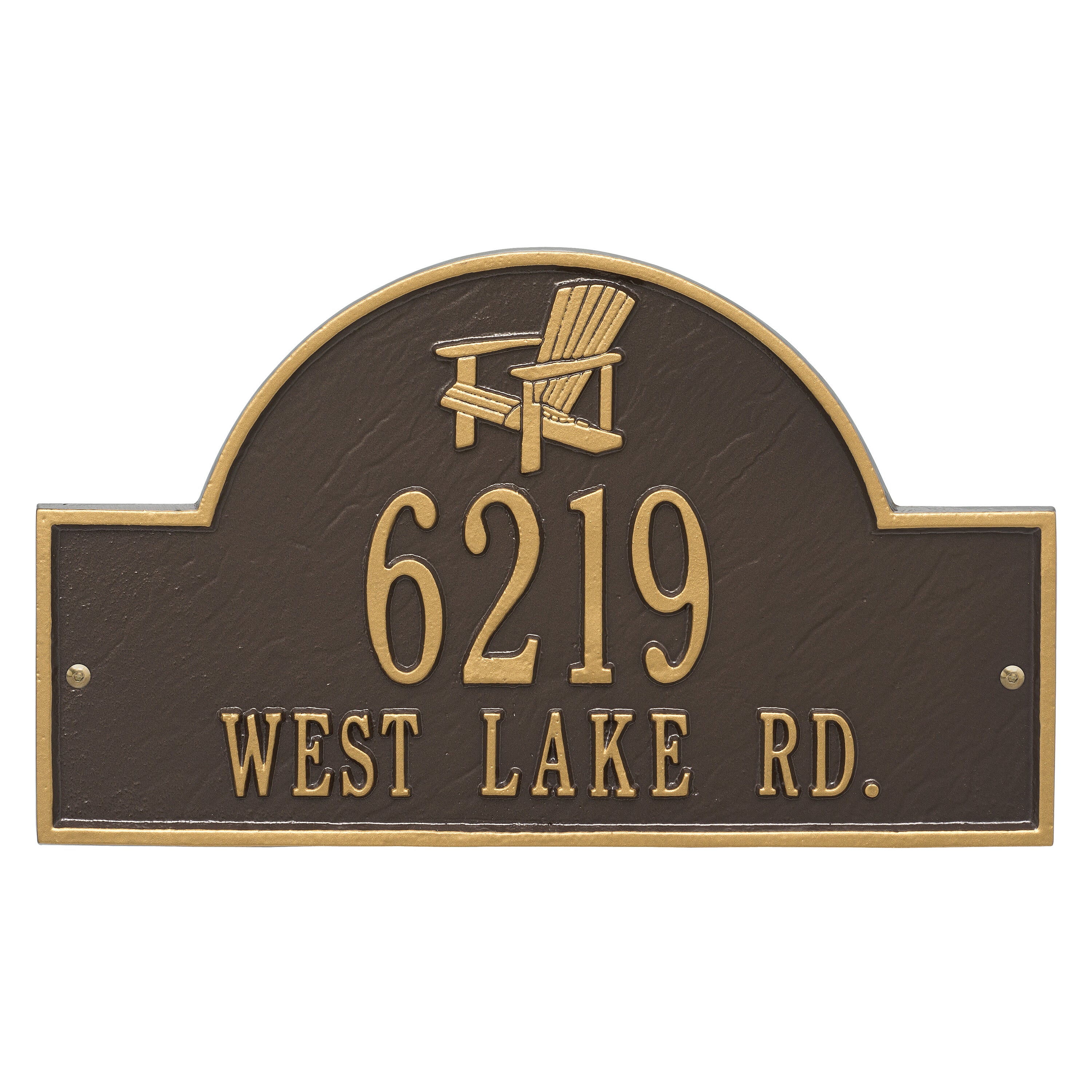 Adirondack Arch Wall Address Plaque