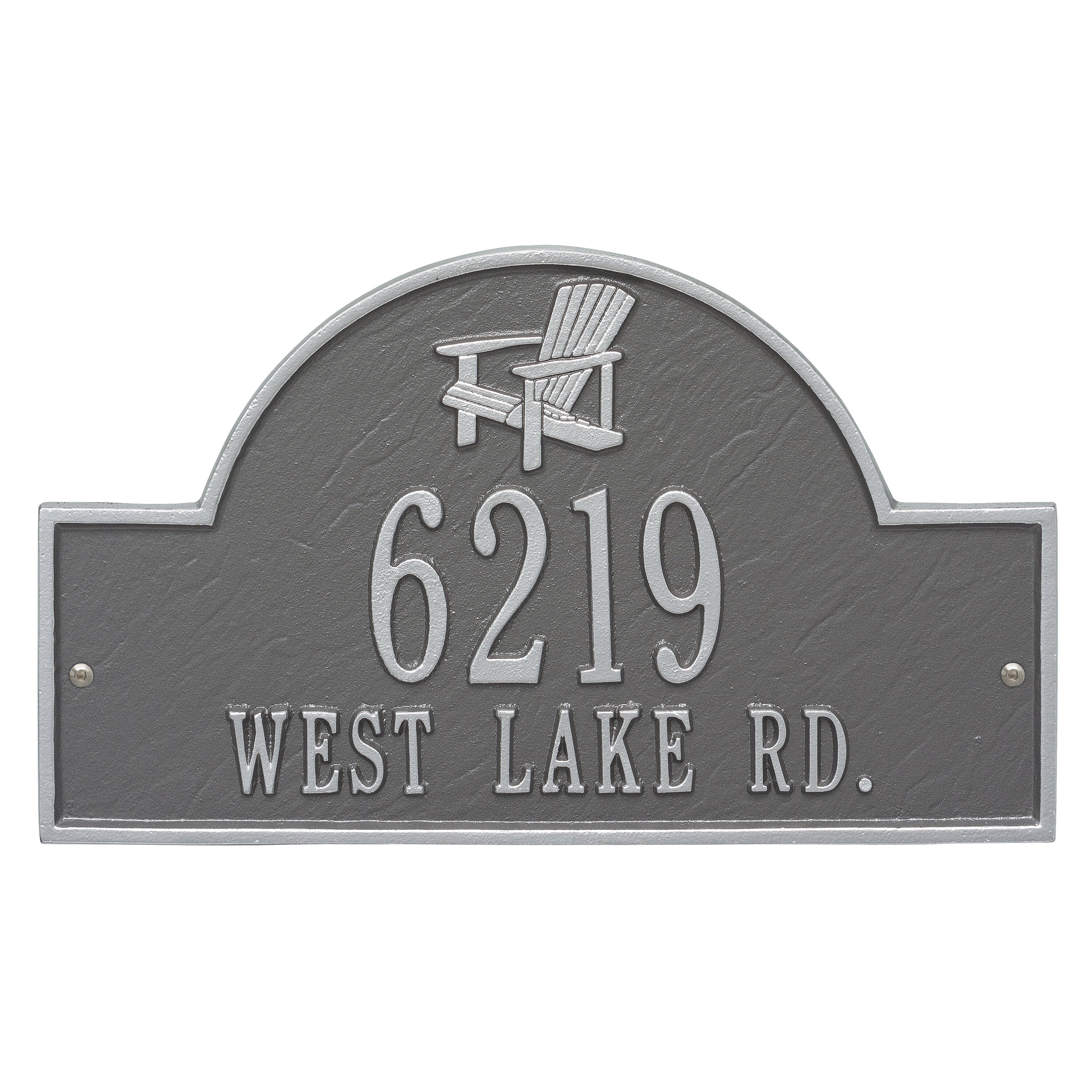 Adirondack Arch Wall Address Plaque