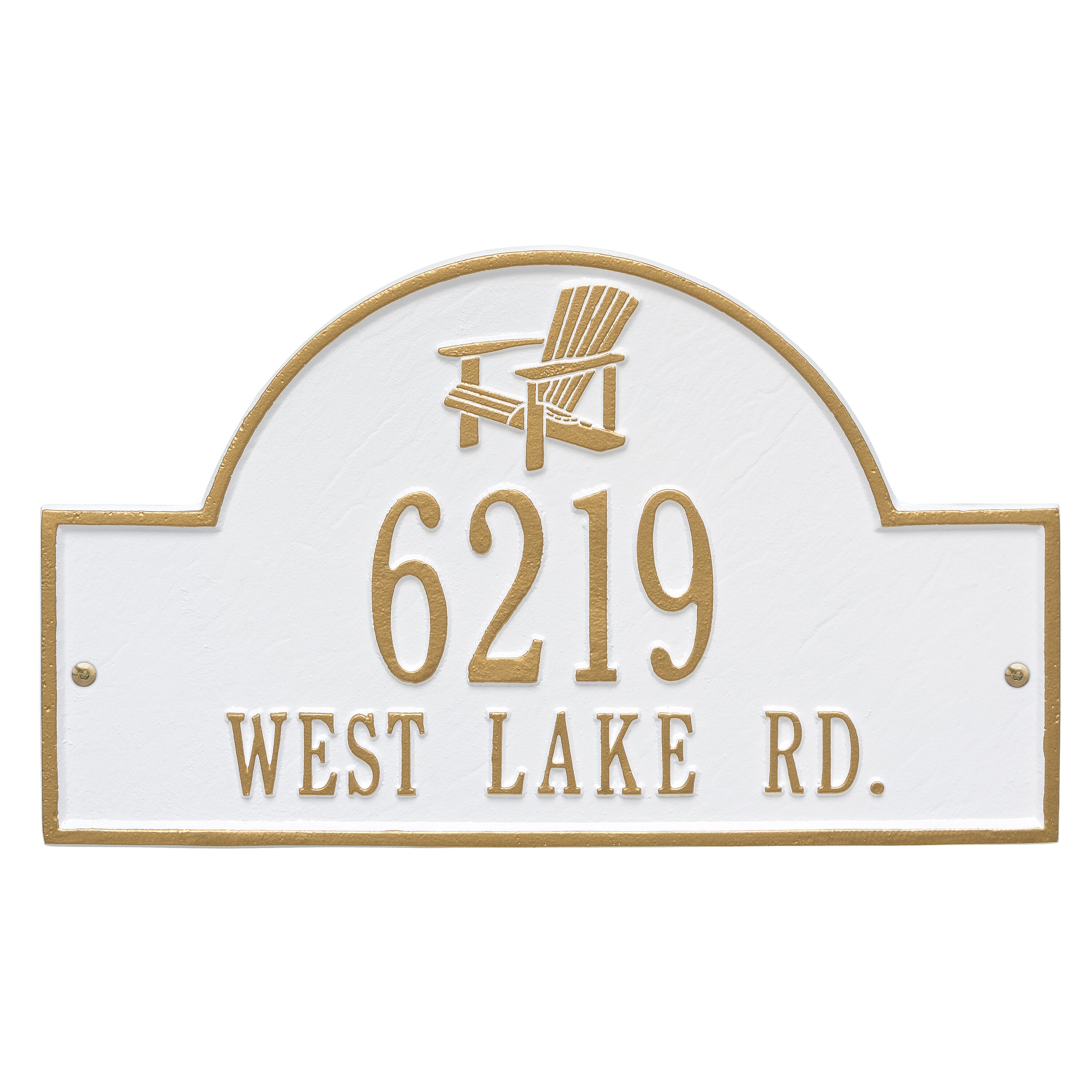 Adirondack Arch Wall Address Plaque