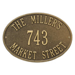 Hawthorne Oval Standard Wall Address Plaque
