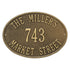 Hawthorne Oval Standard Wall Address Plaque
