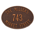 Hawthorne Oval Standard Wall Address Plaque