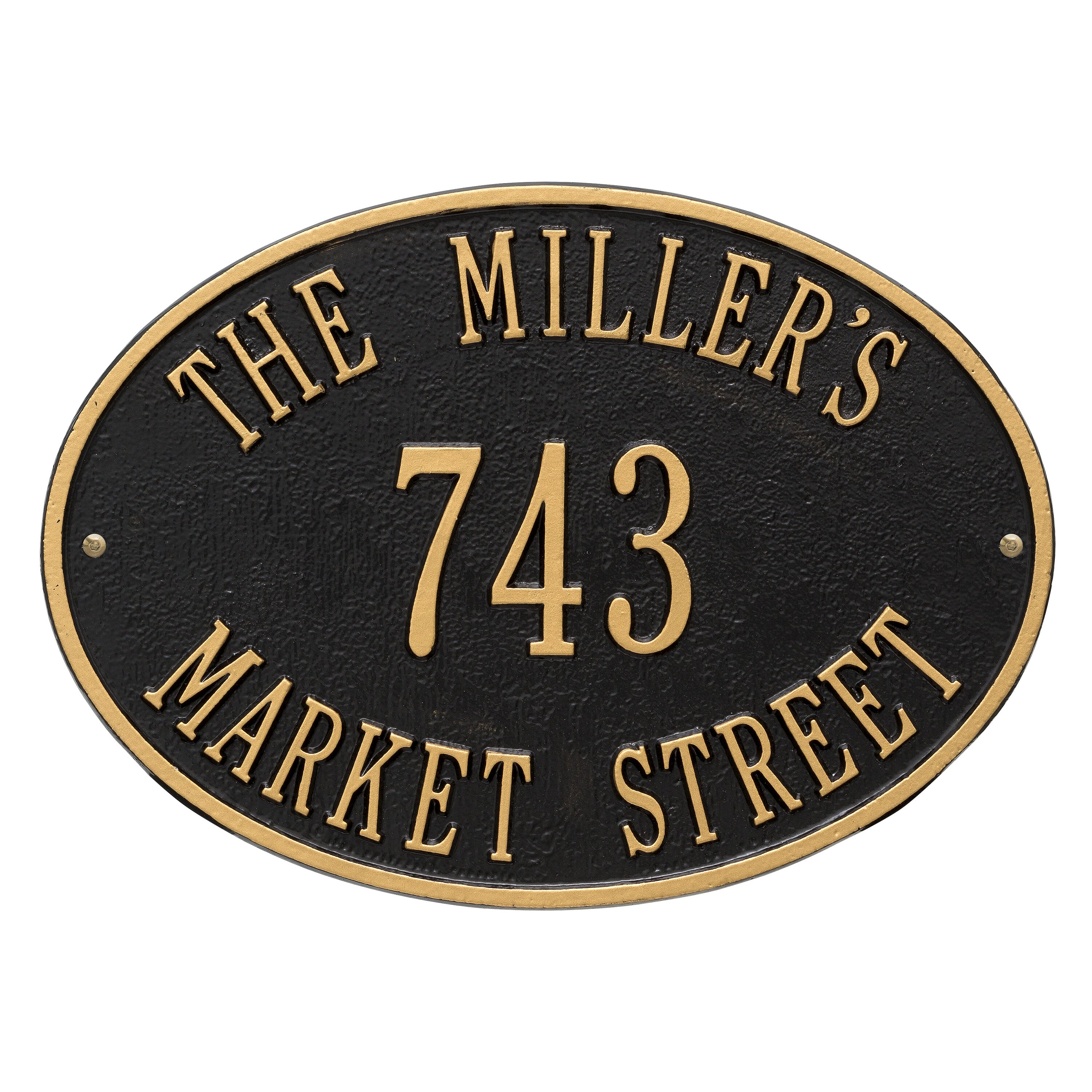 Hawthorne Oval Standard Wall Address Plaque
