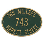 Hawthorne Oval Standard Wall Address Plaque