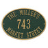 Hawthorne Oval Standard Wall Address Plaque