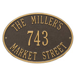 Hawthorne Oval Standard Wall Address Plaque