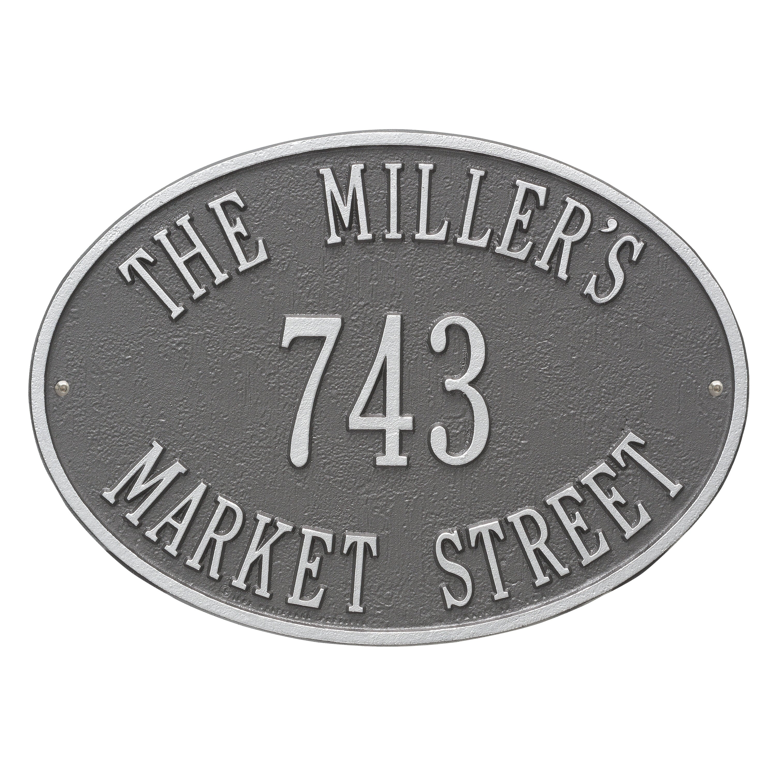 Hawthorne Oval Standard Wall Address Plaque