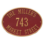 Hawthorne Oval Standard Wall Address Plaque