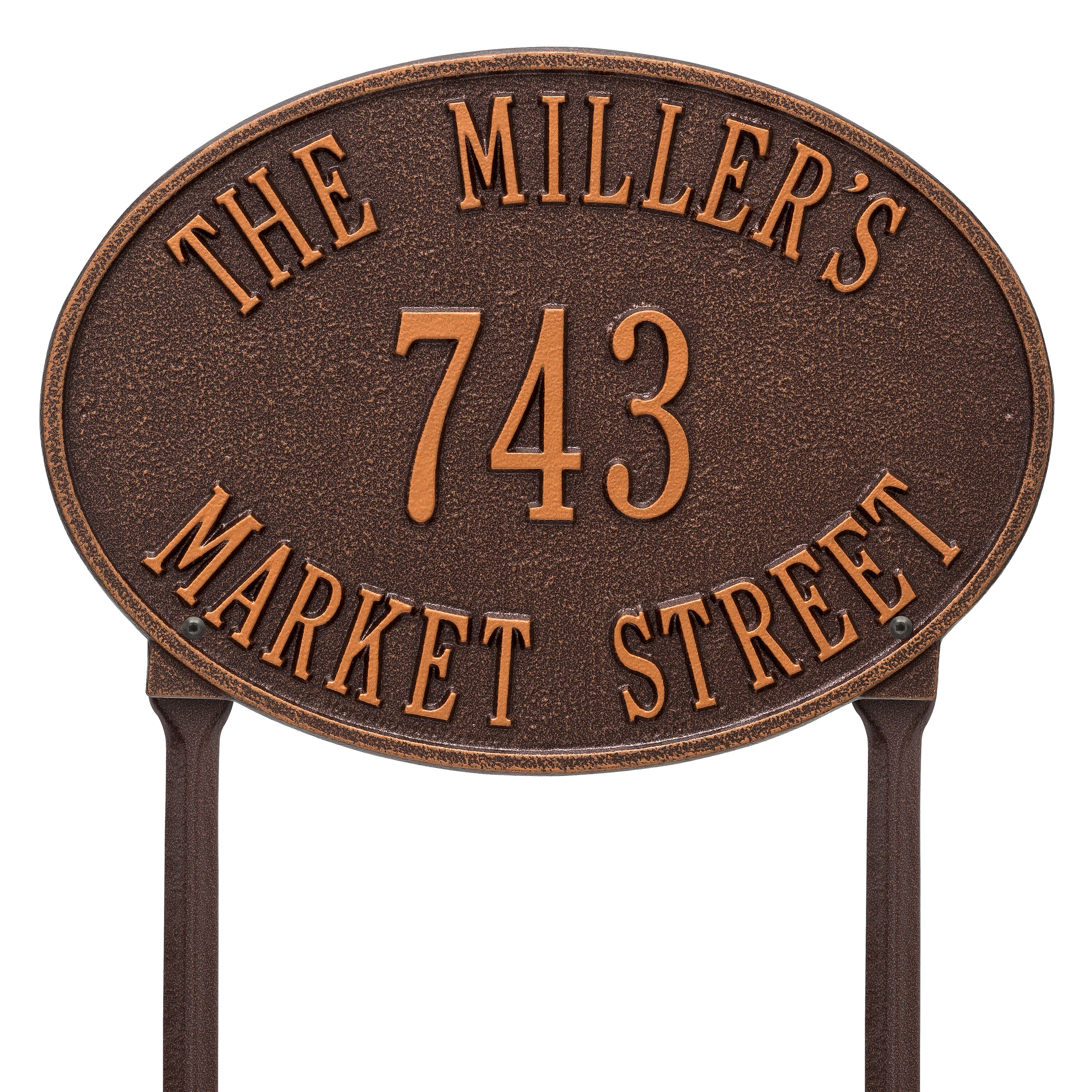 Hawthorne Oval Standard Lawn Address Plaque