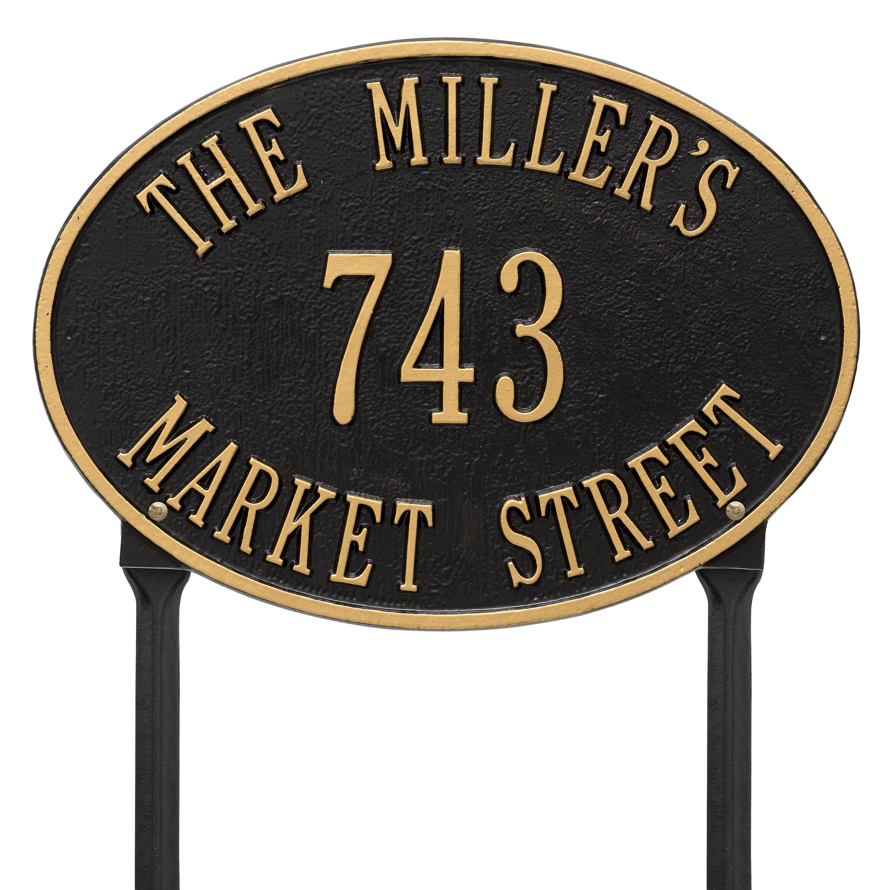 Hawthorne Oval Standard Lawn Address Plaque