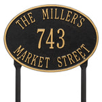 Hawthorne Oval Standard Lawn Address Plaque