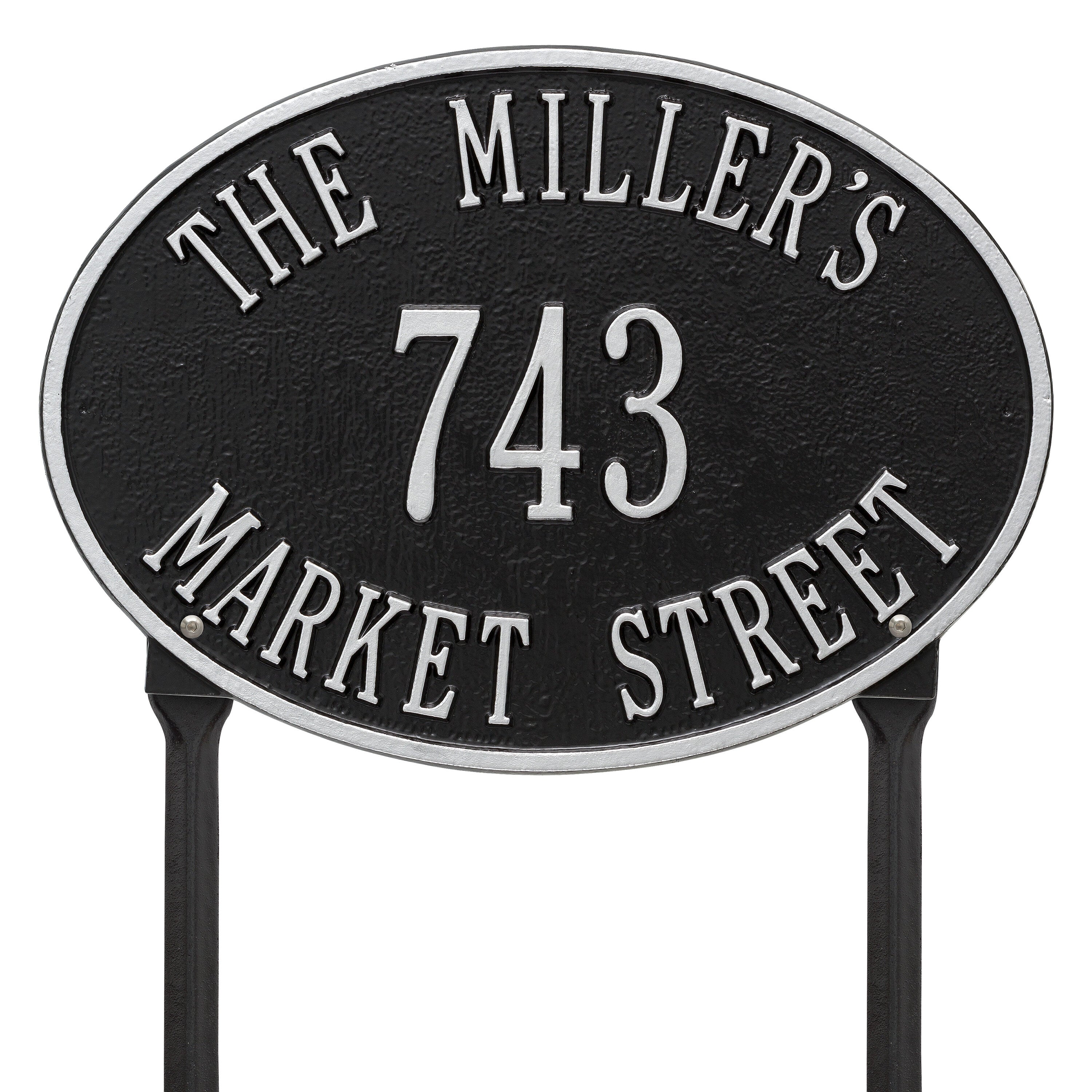 Hawthorne Oval Standard Lawn Address Plaque