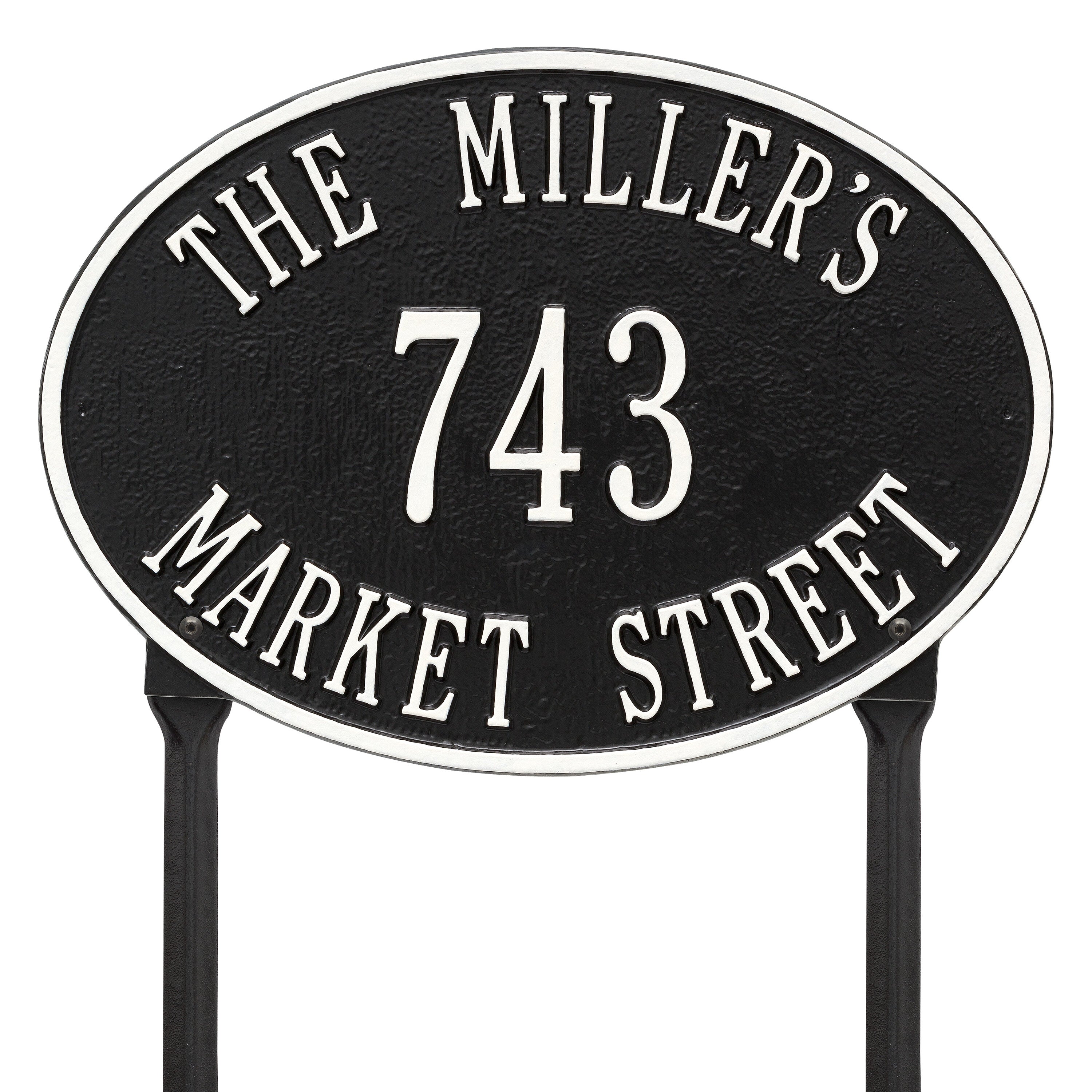 Hawthorne Oval Standard Lawn Address Plaque