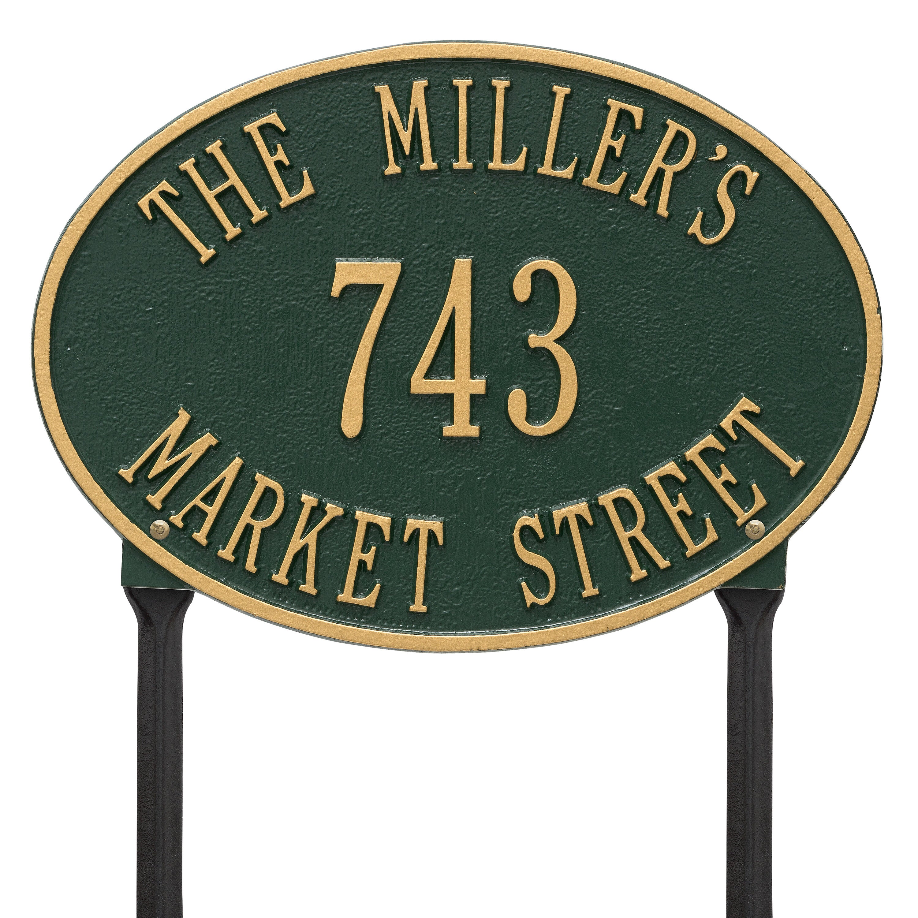 Hawthorne Oval Standard Lawn Address Plaque