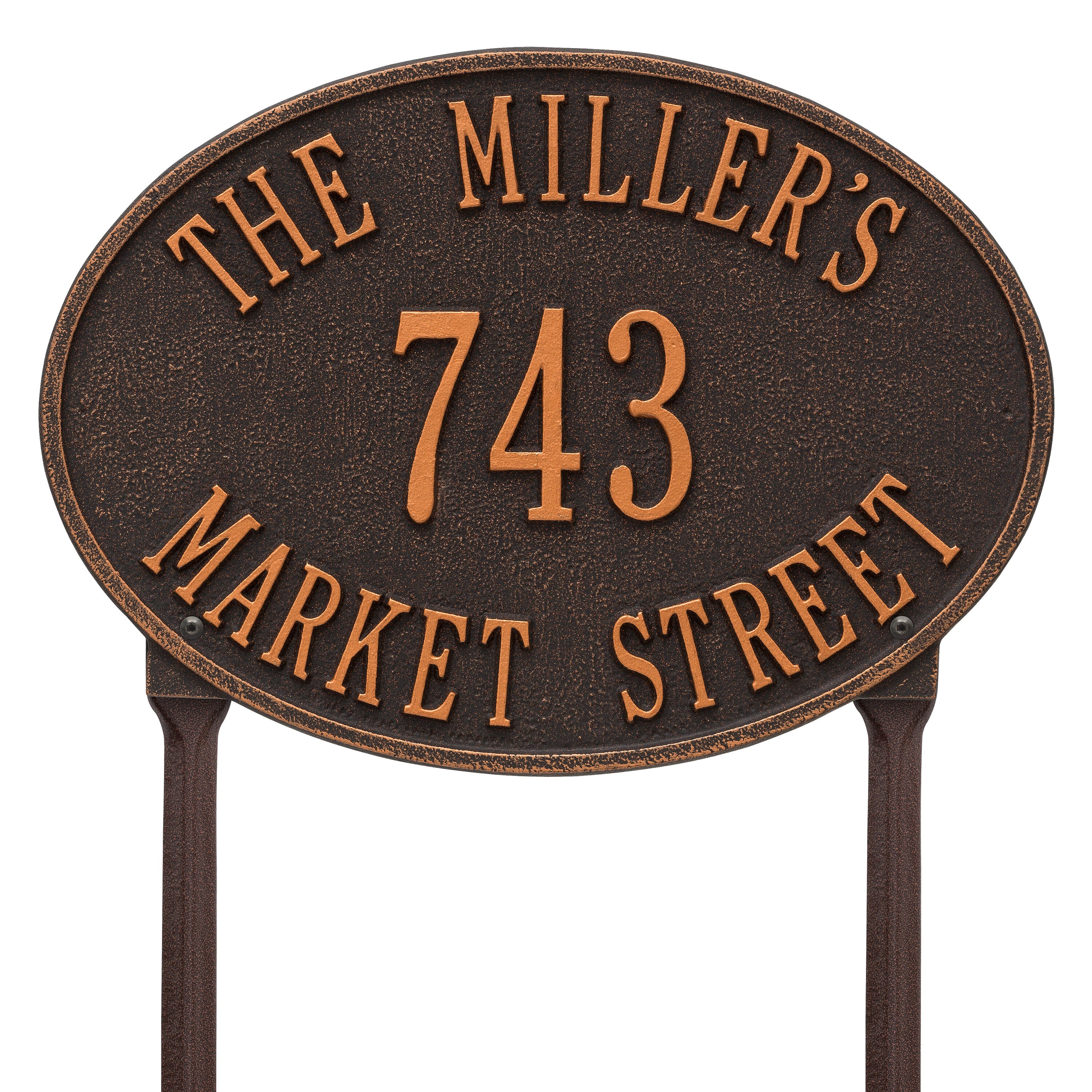 Hawthorne Oval Standard Lawn Address Plaque