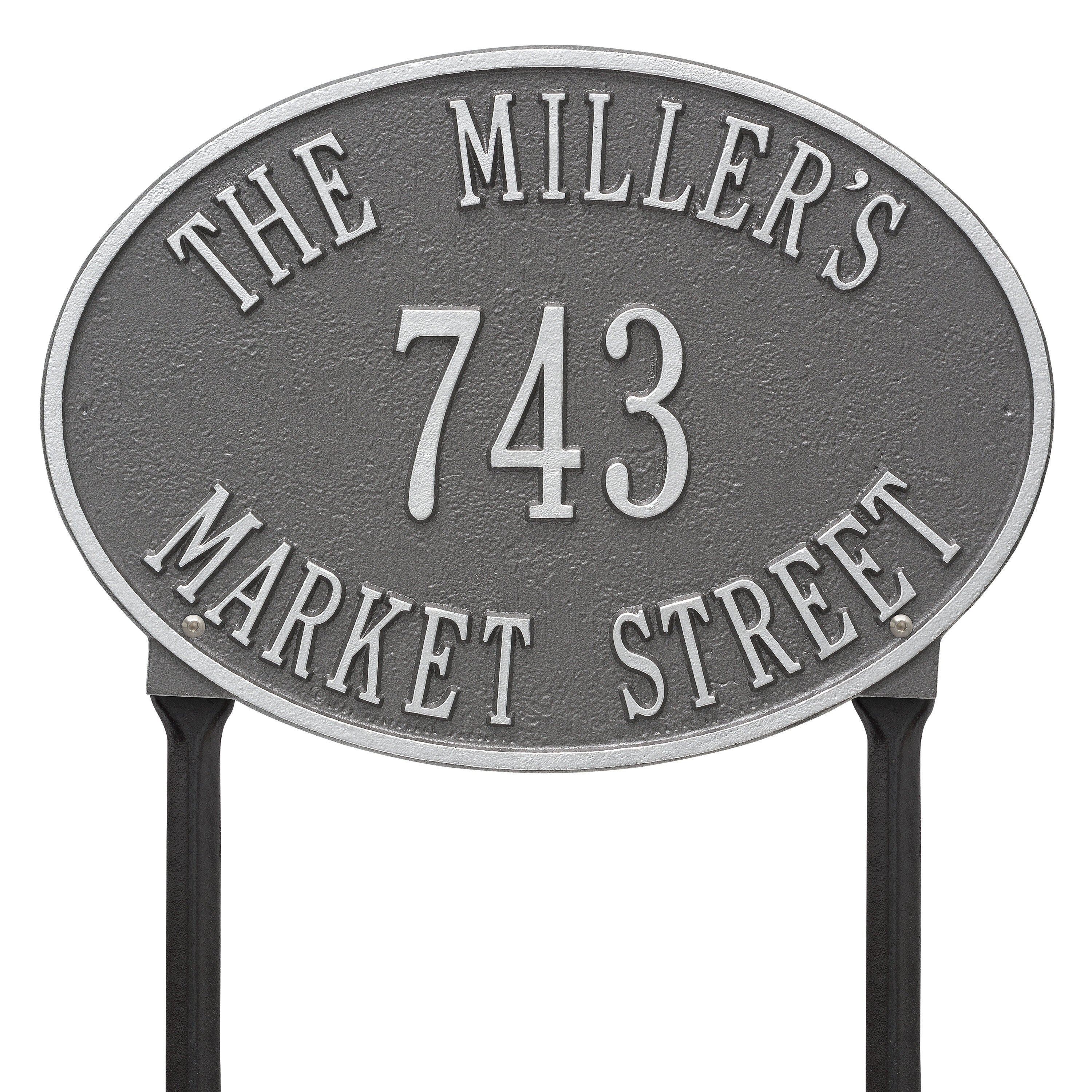 Hawthorne Oval Standard Lawn Address Plaque