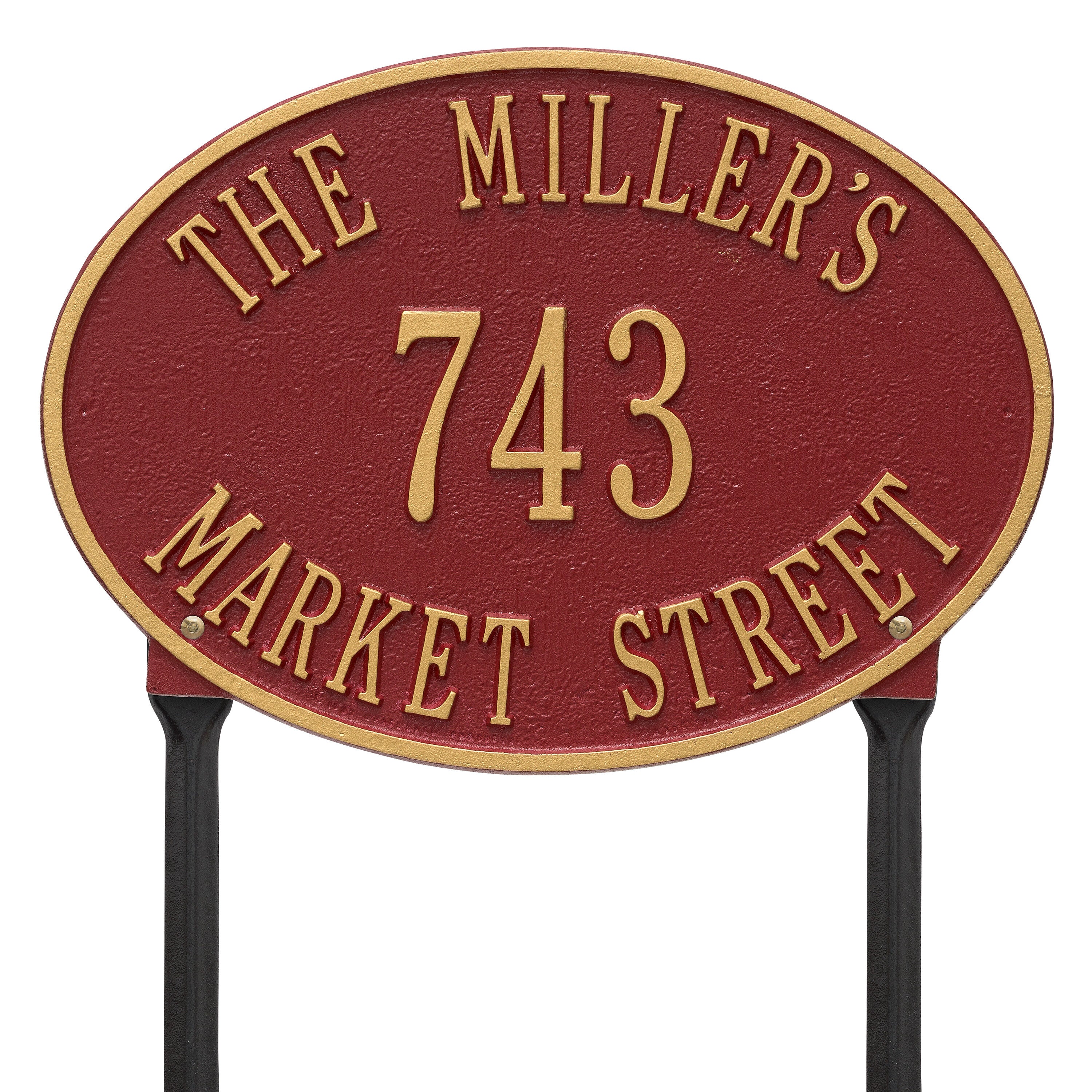 Hawthorne Oval Standard Lawn Address Plaque