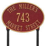 Hawthorne Oval Standard Lawn Address Plaque