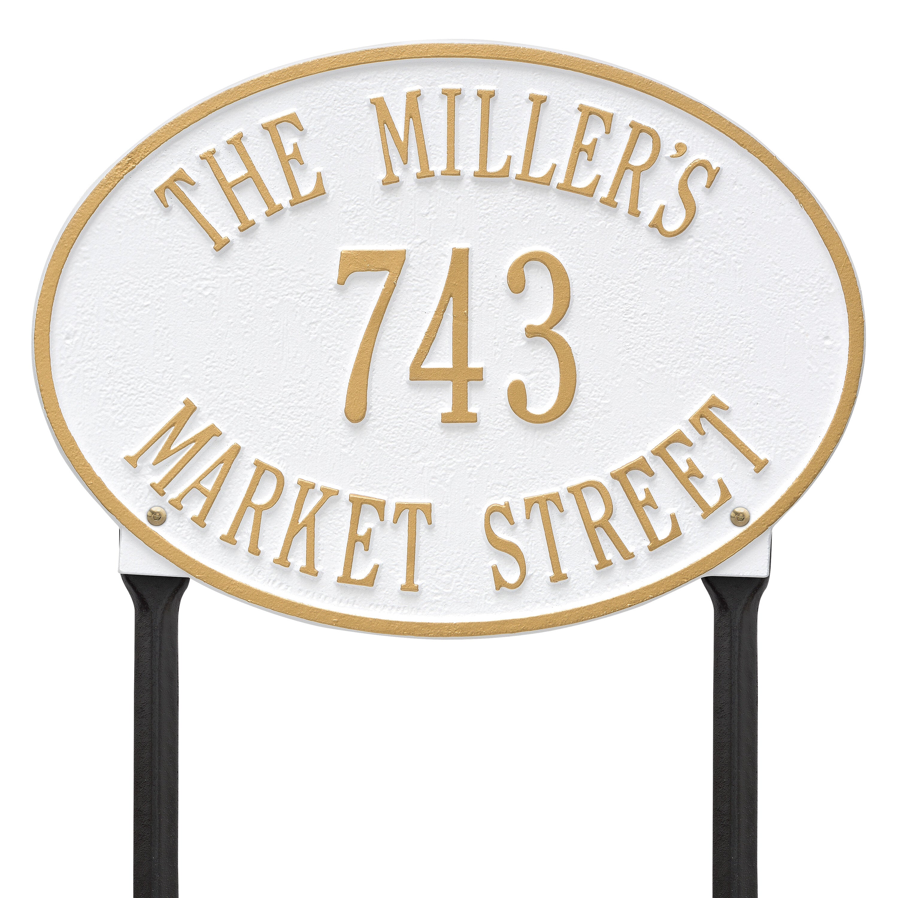 Hawthorne Oval Standard Lawn Address Plaque