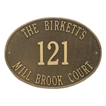Hawthorne Oval Estate Wall Address Plaque