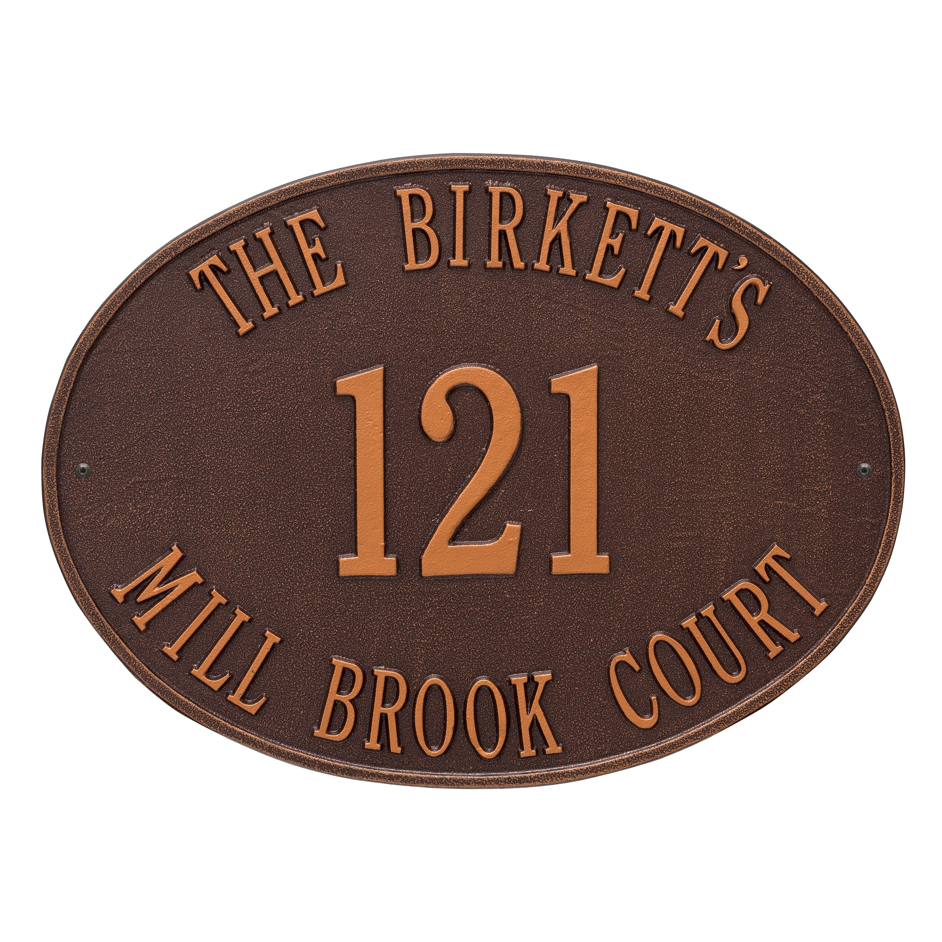 Hawthorne Oval Estate Wall Address Plaque