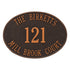 Hawthorne Oval Estate Wall Address Plaque