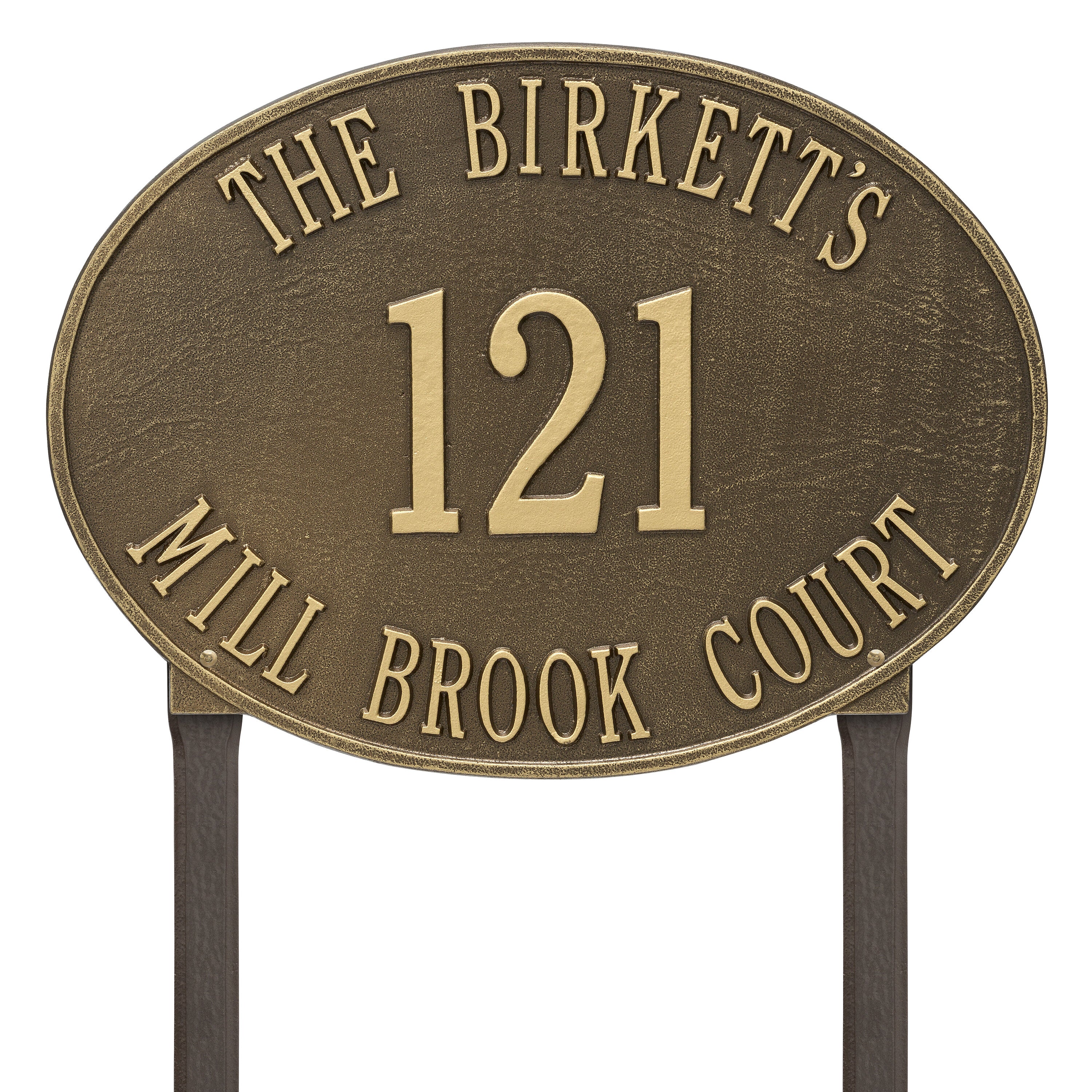 Hawthorne Estate Oval Lawn Address Plaque