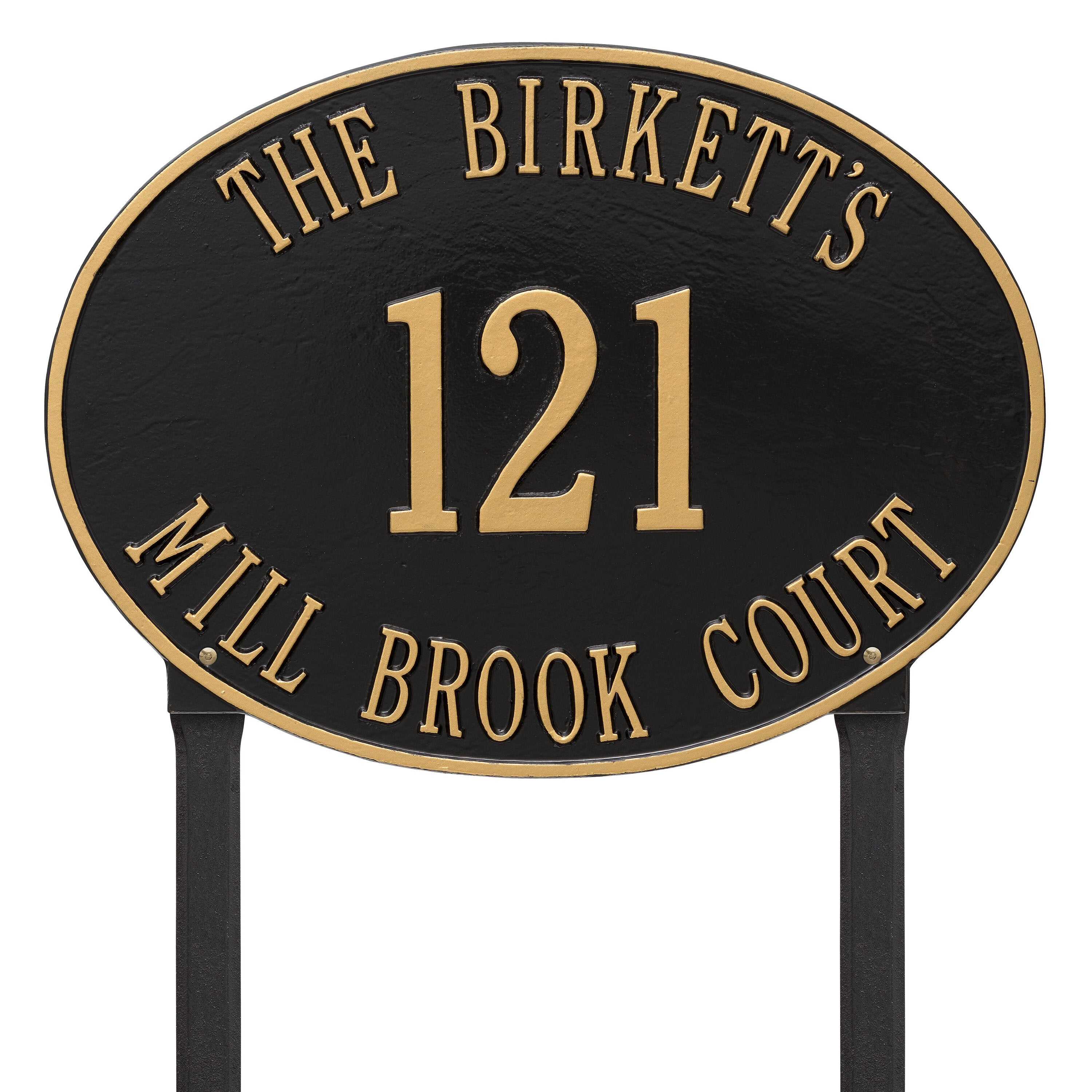Hawthorne Estate Oval Lawn Address Plaque