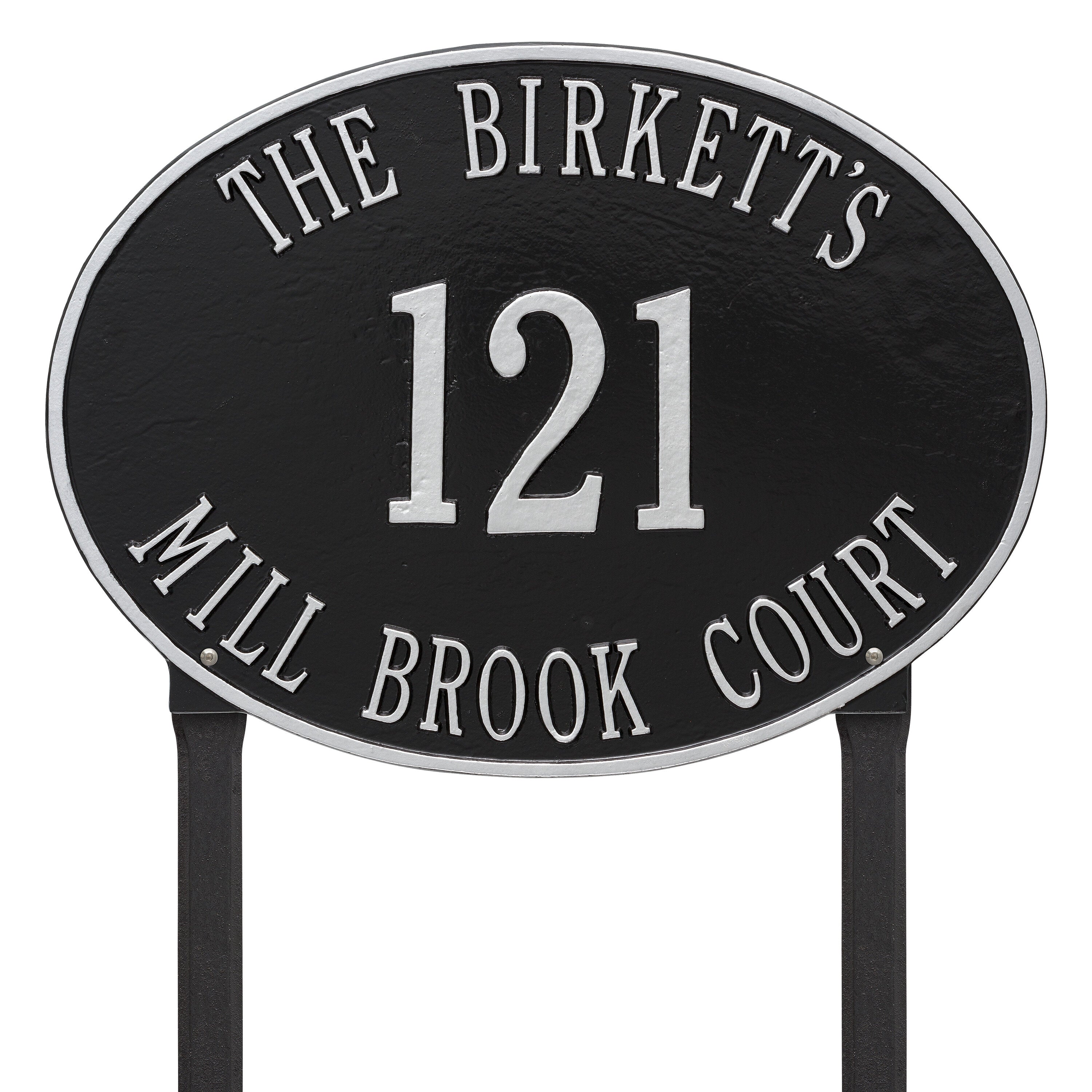 Hawthorne Estate Oval Lawn Address Plaque