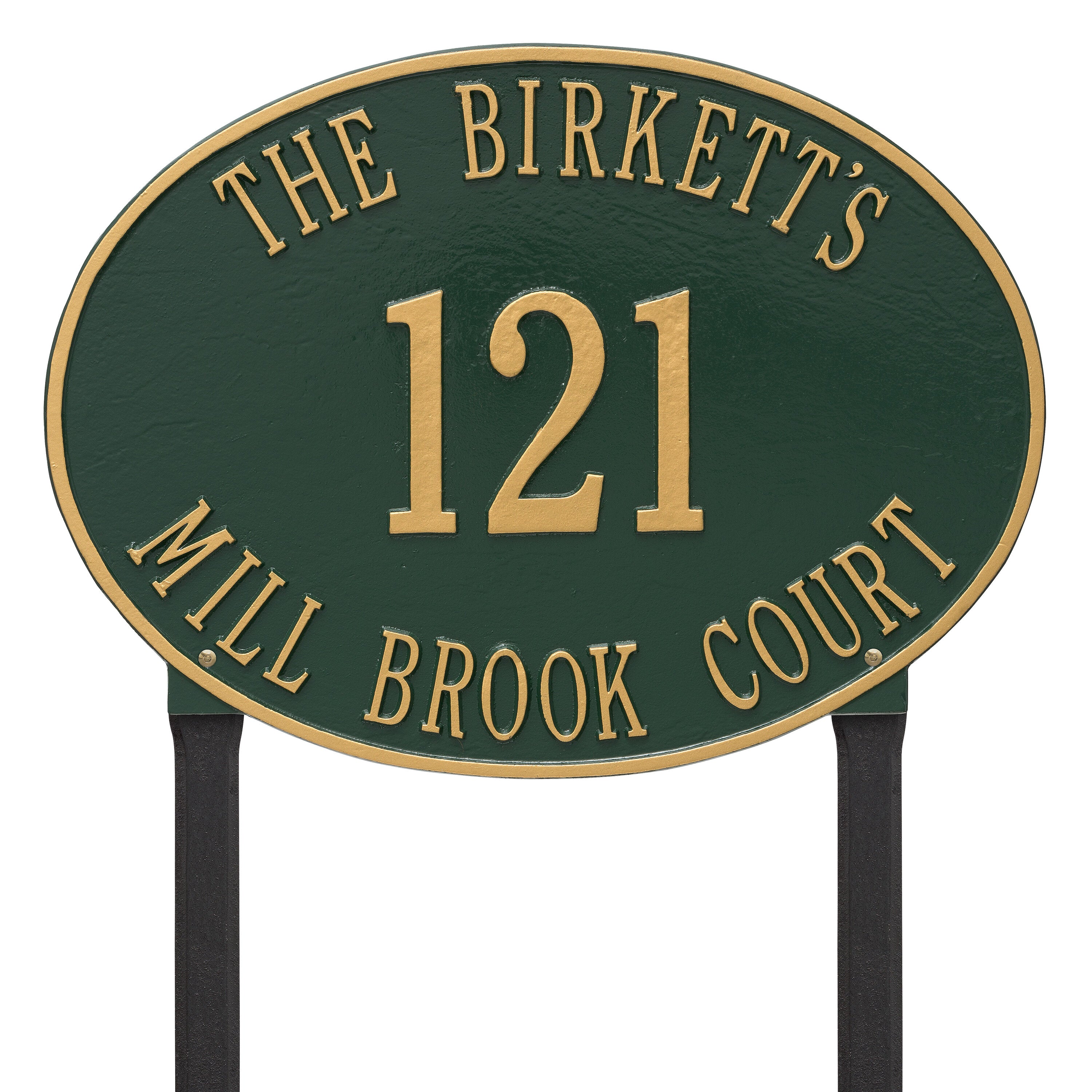 Hawthorne Estate Oval Lawn Address Plaque