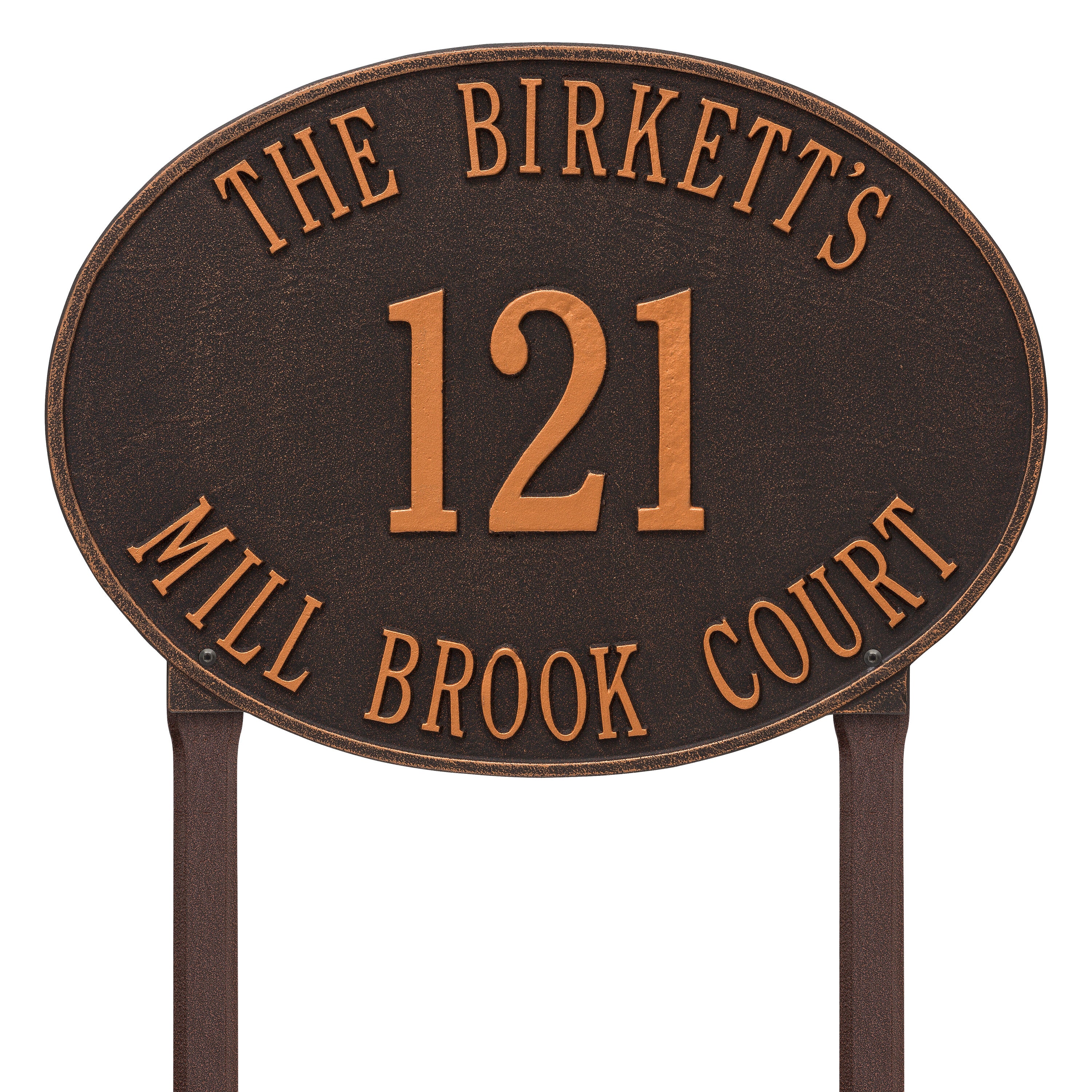 Hawthorne Estate Oval Lawn Address Plaque