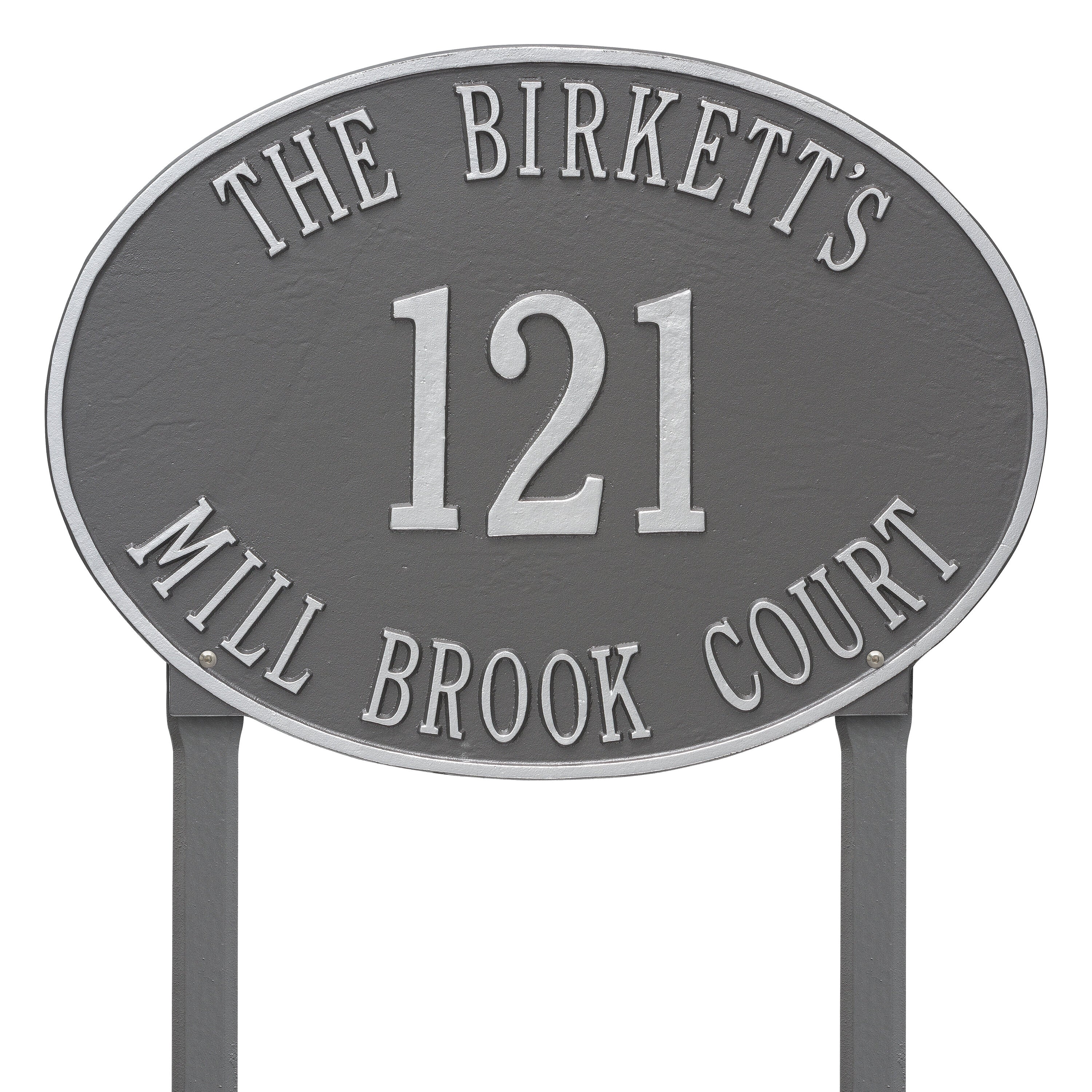 Hawthorne Estate Oval Lawn Address Plaque