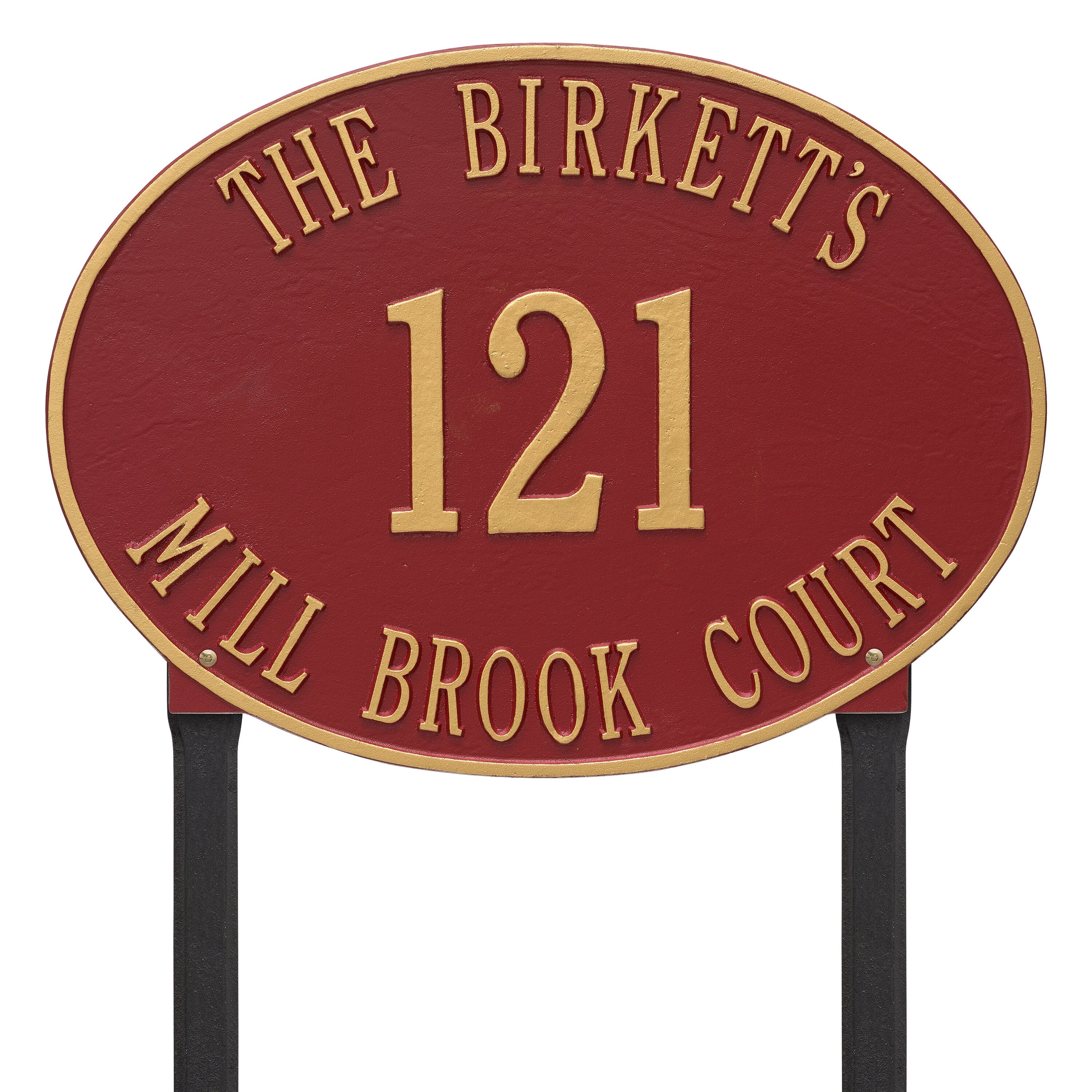 Hawthorne Estate Oval Lawn Address Plaque