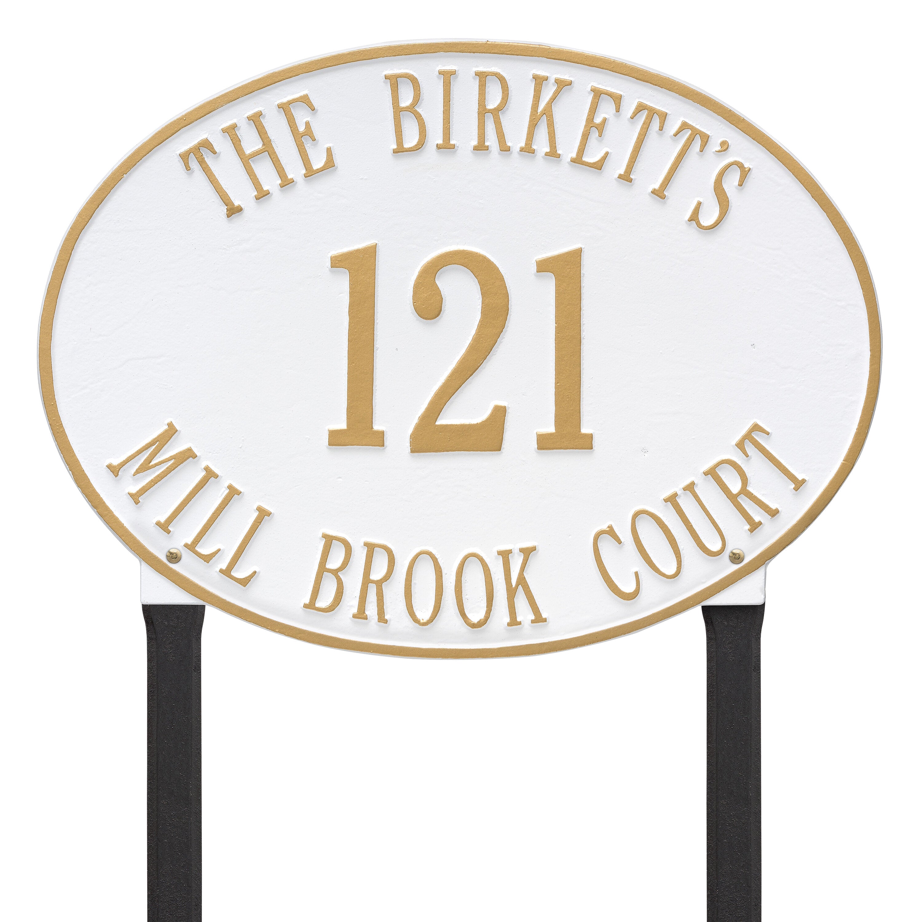 Hawthorne Estate Oval Lawn Address Plaque