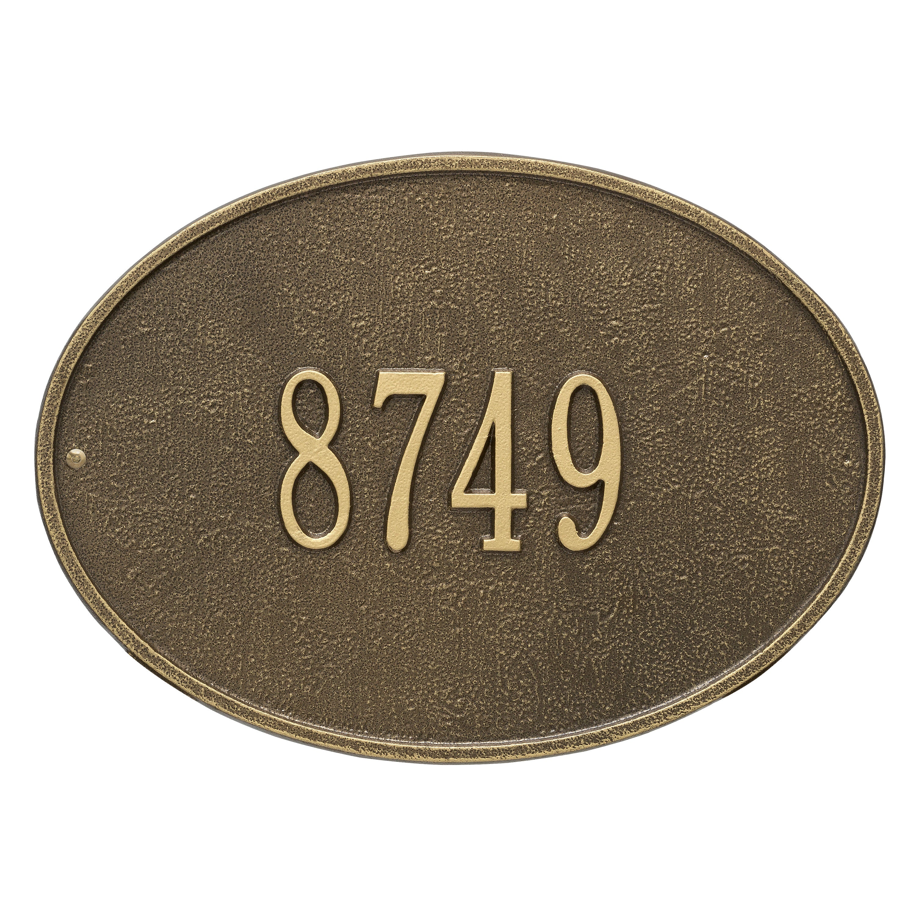 Hawthorne Oval Standard Wall Address Plaque