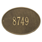 Hawthorne Oval Standard Wall Address Plaque