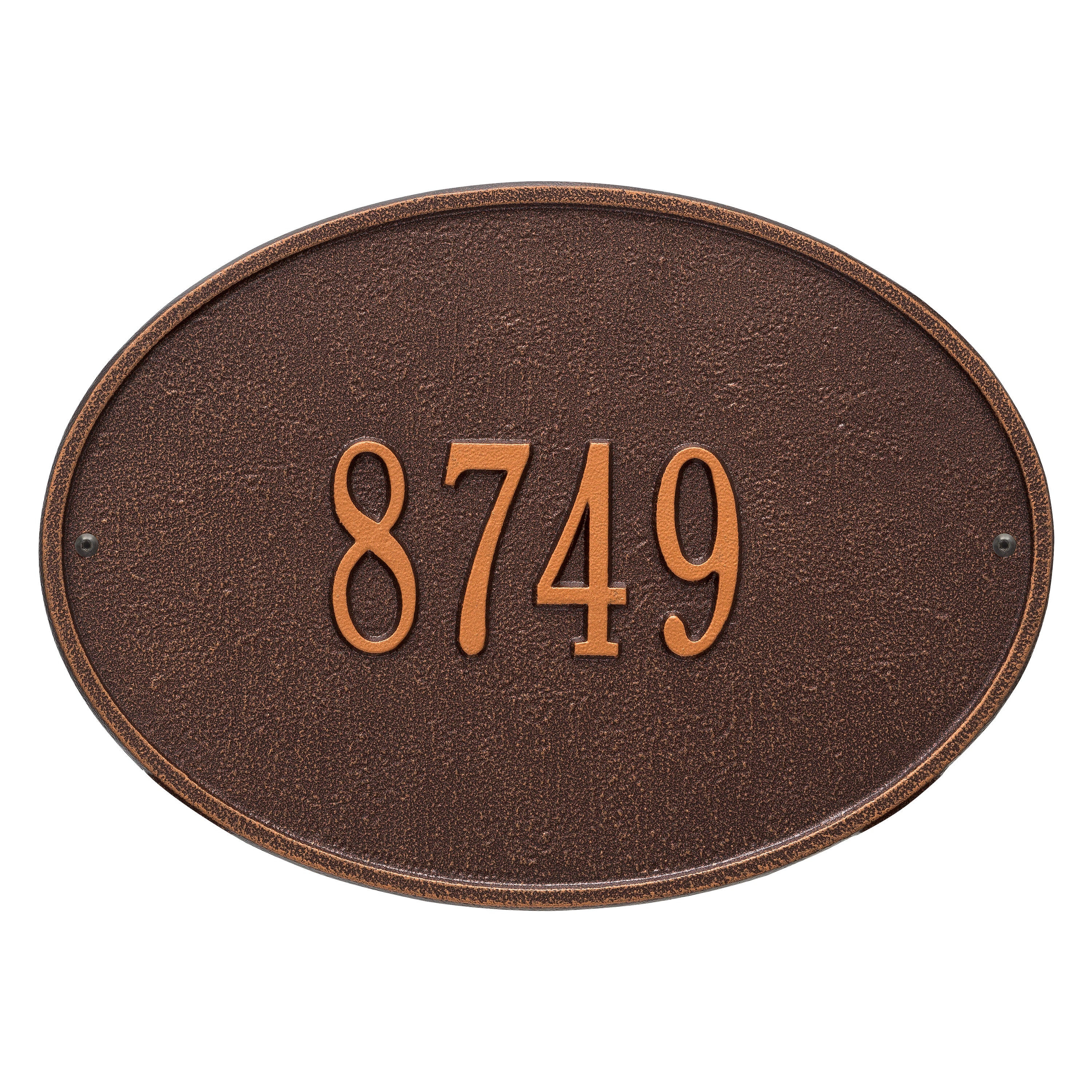 Hawthorne Oval Standard Wall Address Plaque