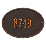 Hawthorne Oval Standard Wall Address Plaque