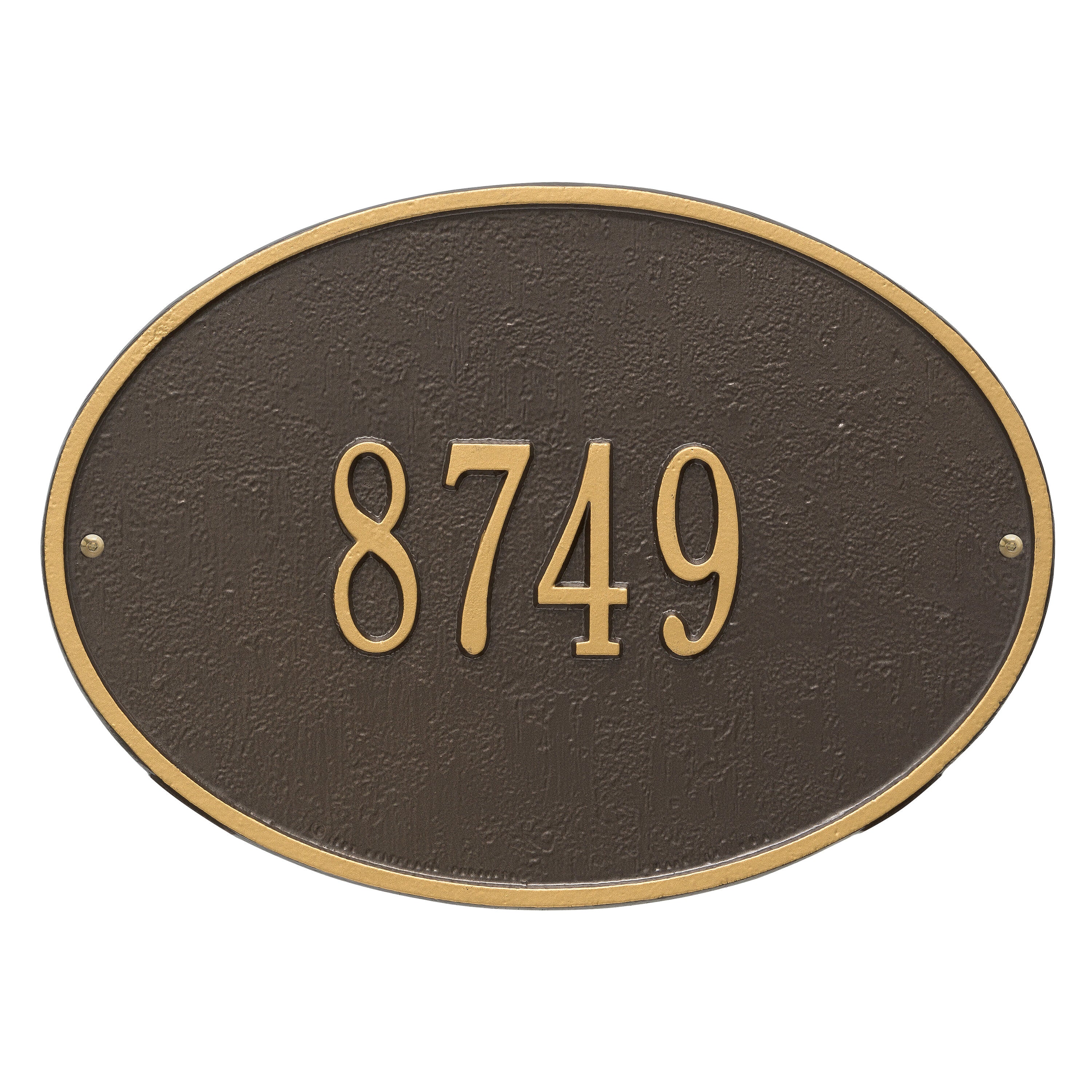 Hawthorne Oval Standard Wall Address Plaque