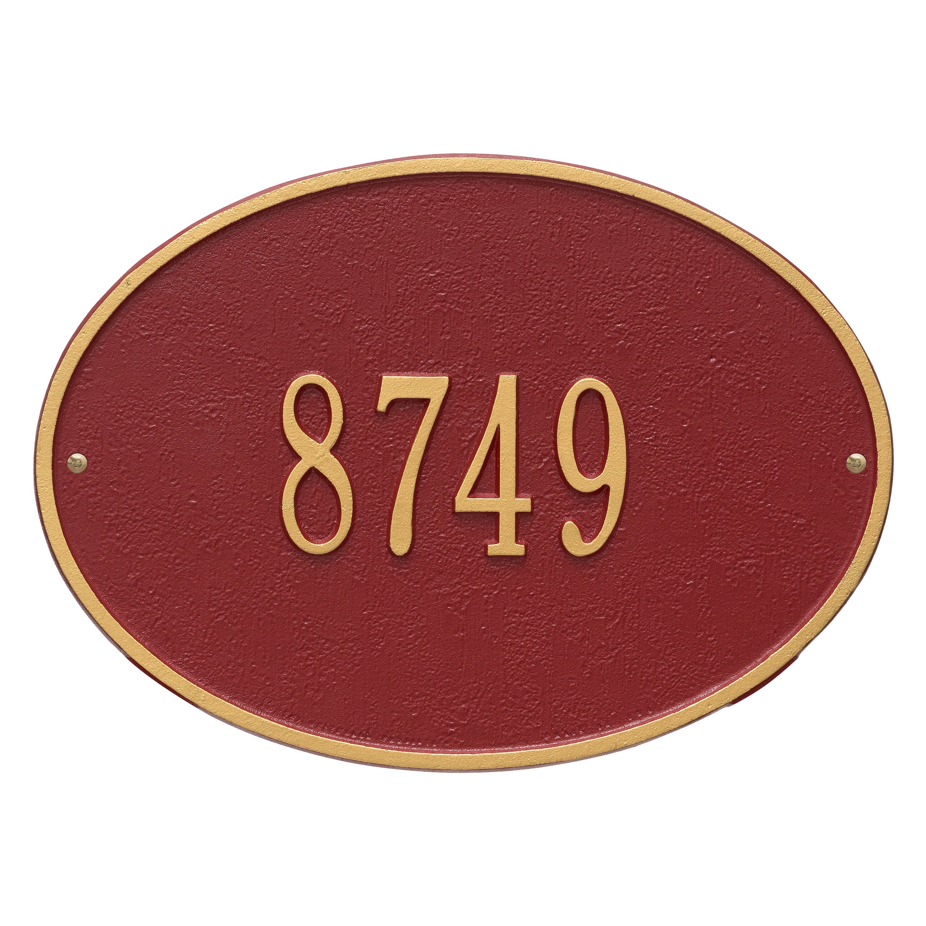 Hawthorne Oval Standard Wall Address Plaque
