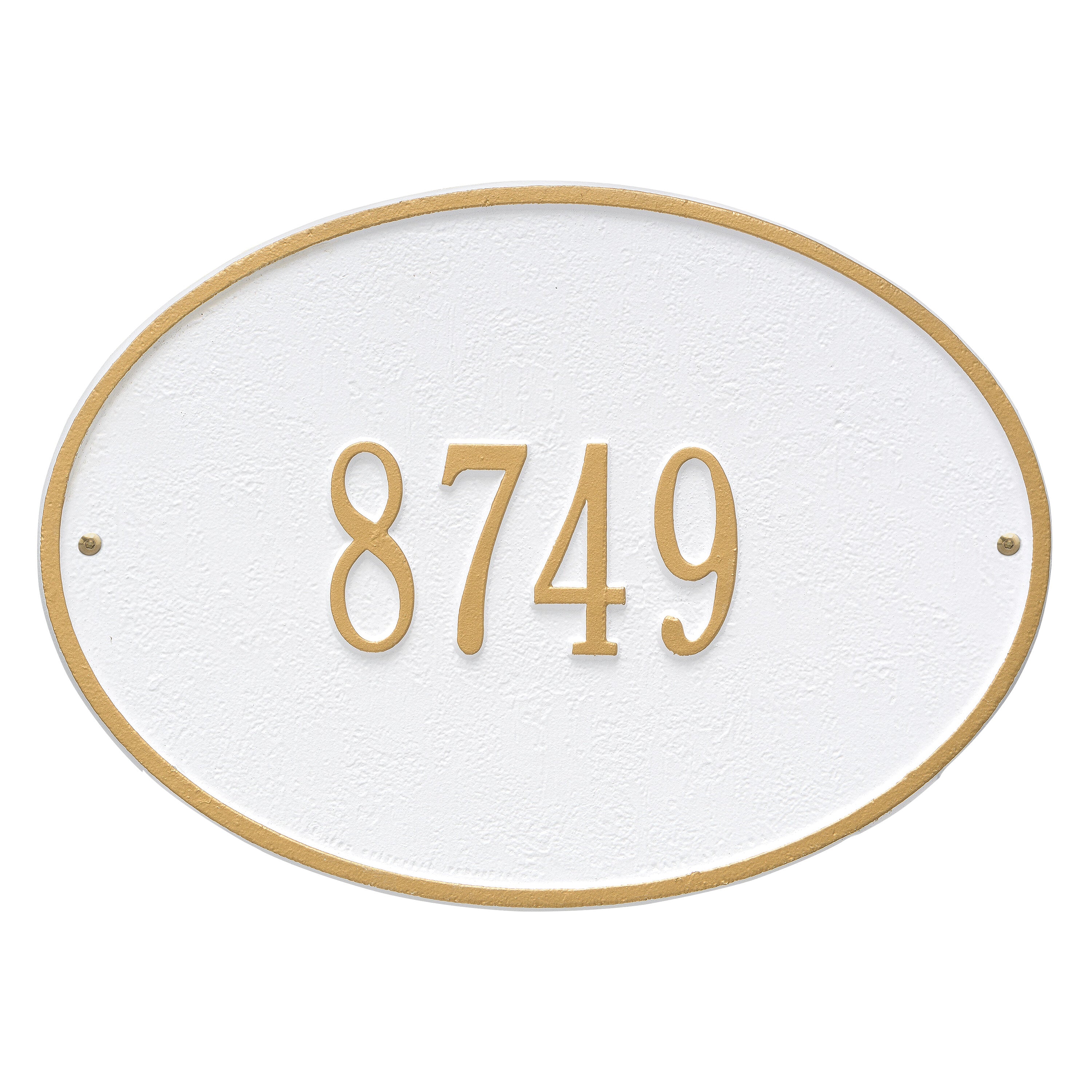 Hawthorne Oval Standard Wall Address Plaque