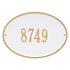 Hawthorne Oval Standard Wall Address Plaque