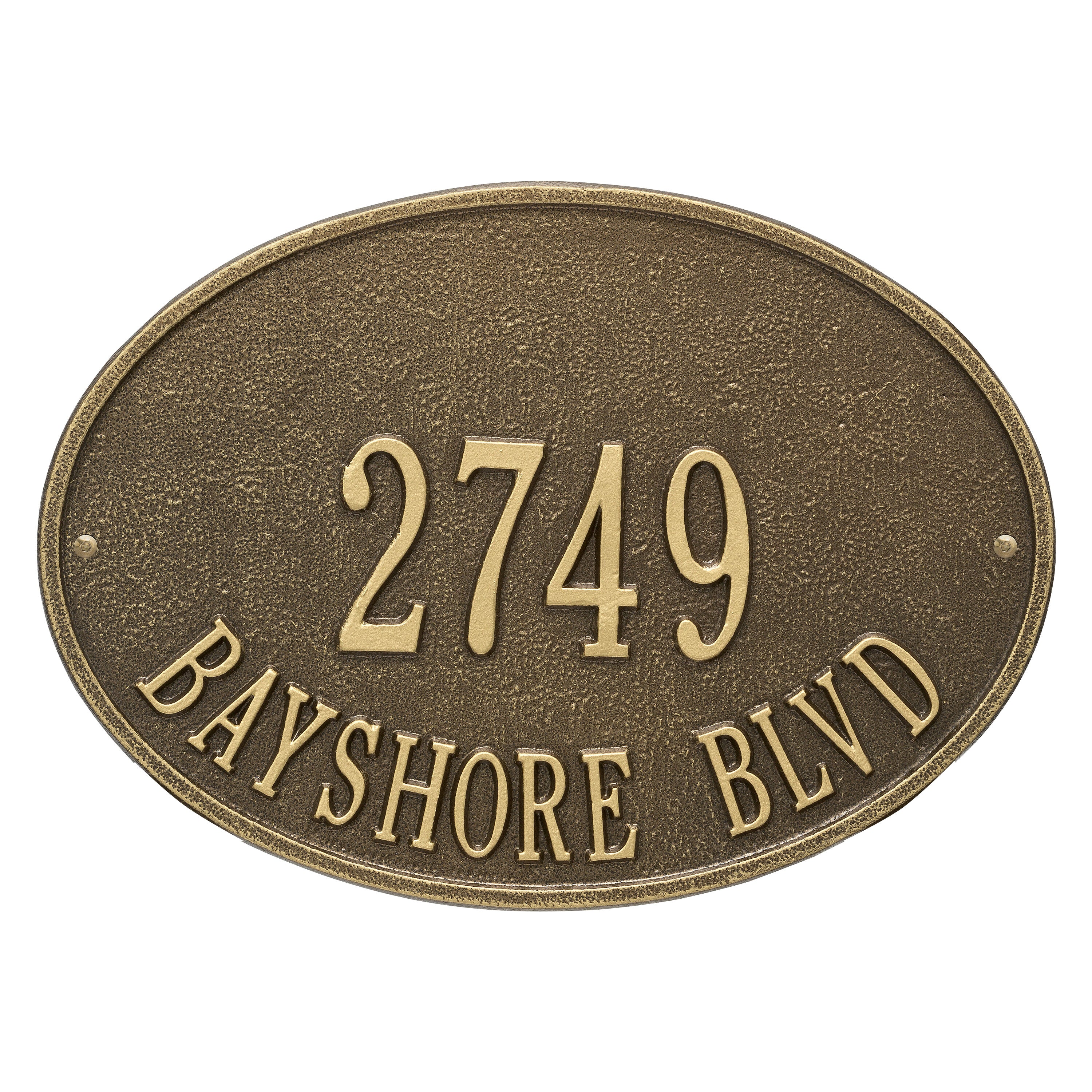 Hawthorne Oval Standard Wall Address Plaque