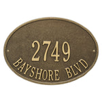 Hawthorne Oval Standard Wall Address Plaque