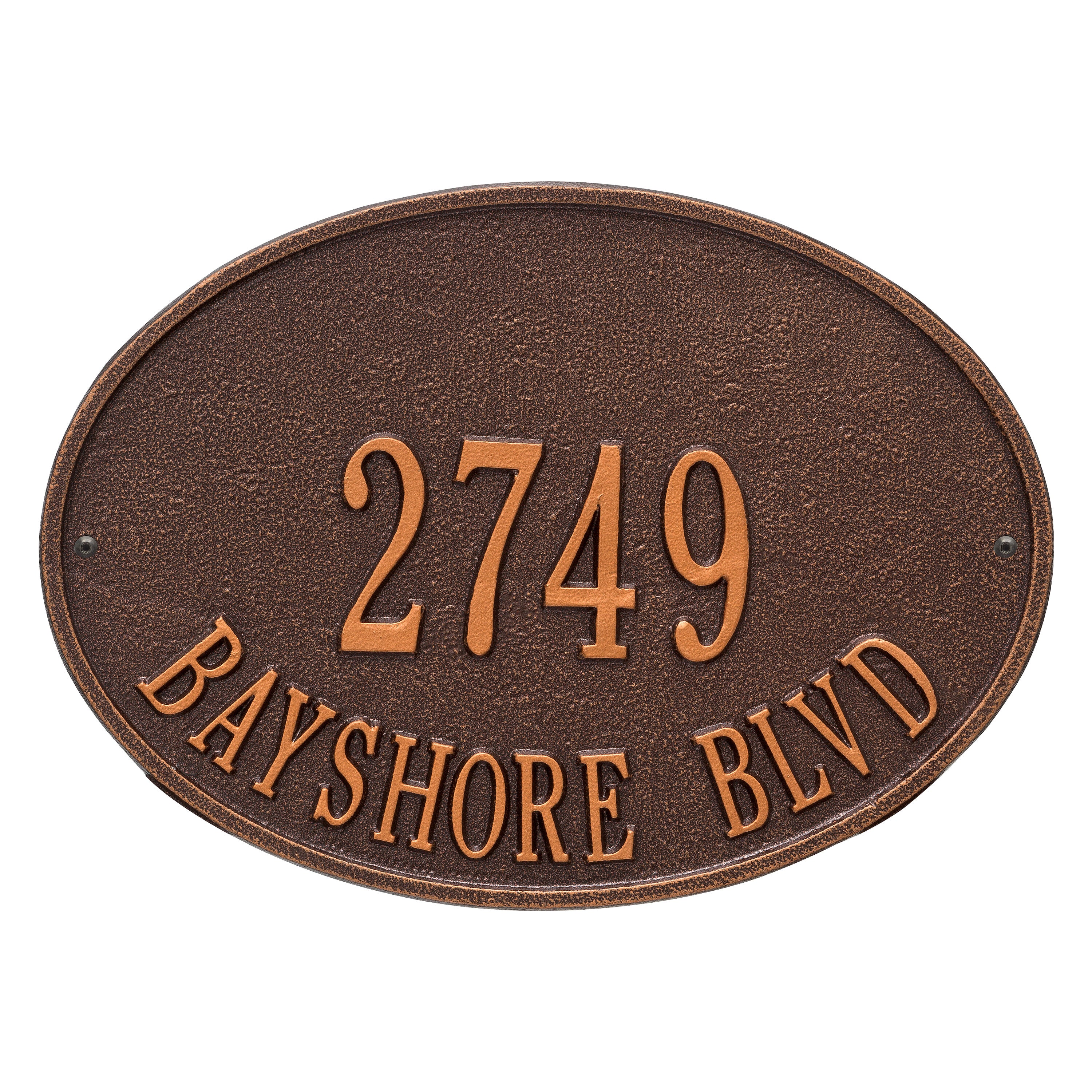 Hawthorne Oval Standard Wall Address Plaque