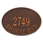 Hawthorne Oval Standard Wall Address Plaque