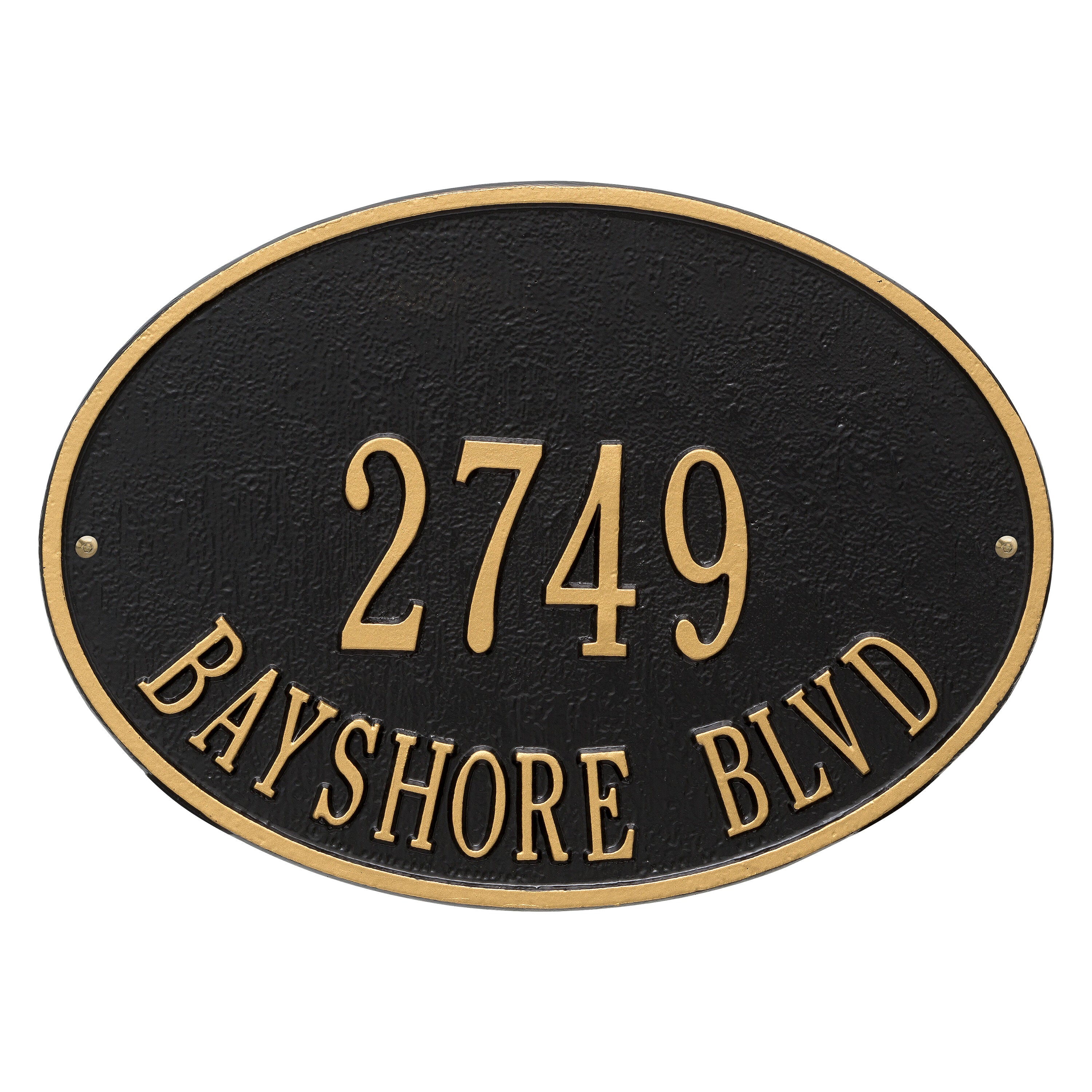 Hawthorne Oval Standard Wall Address Plaque