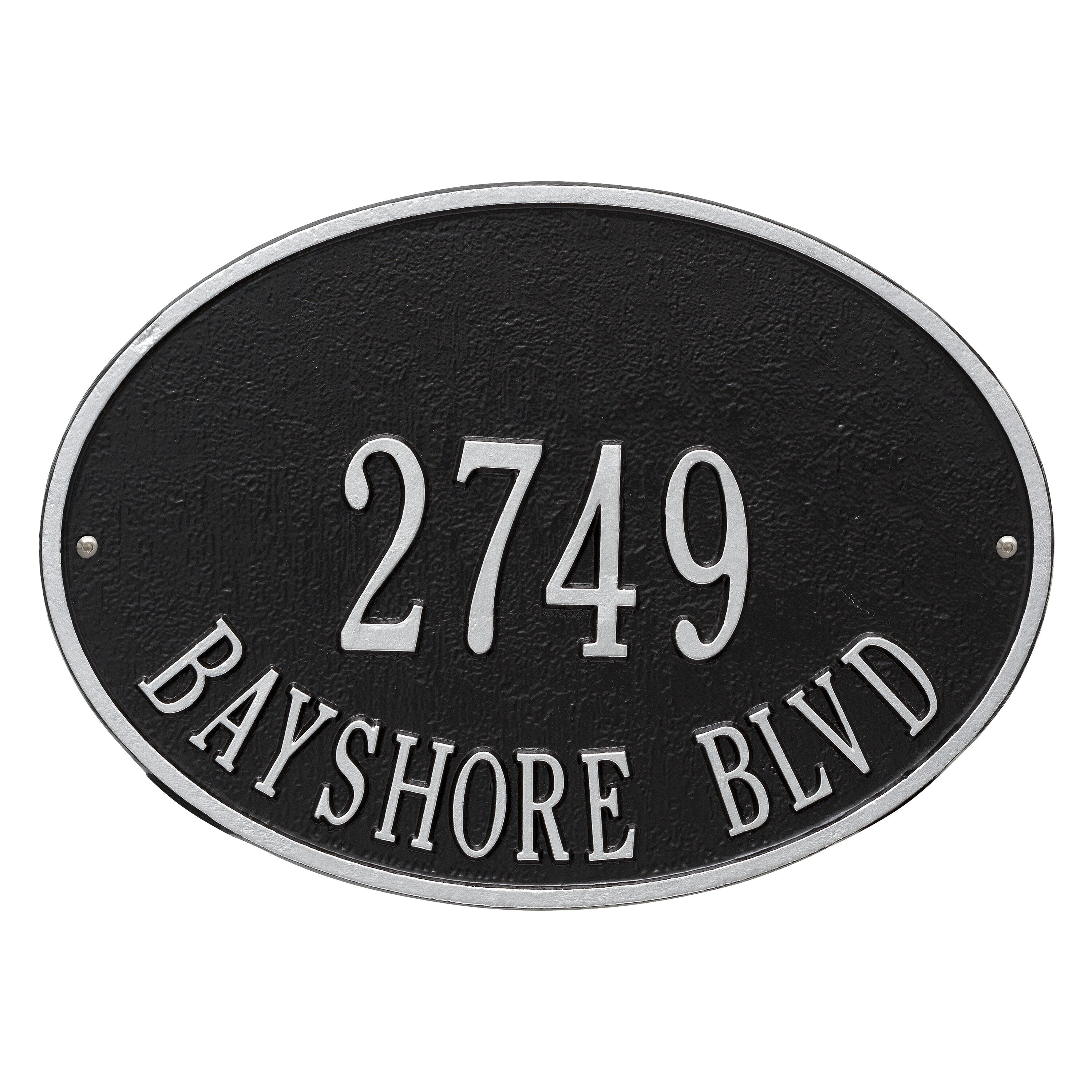 Hawthorne Oval Standard Wall Address Plaque