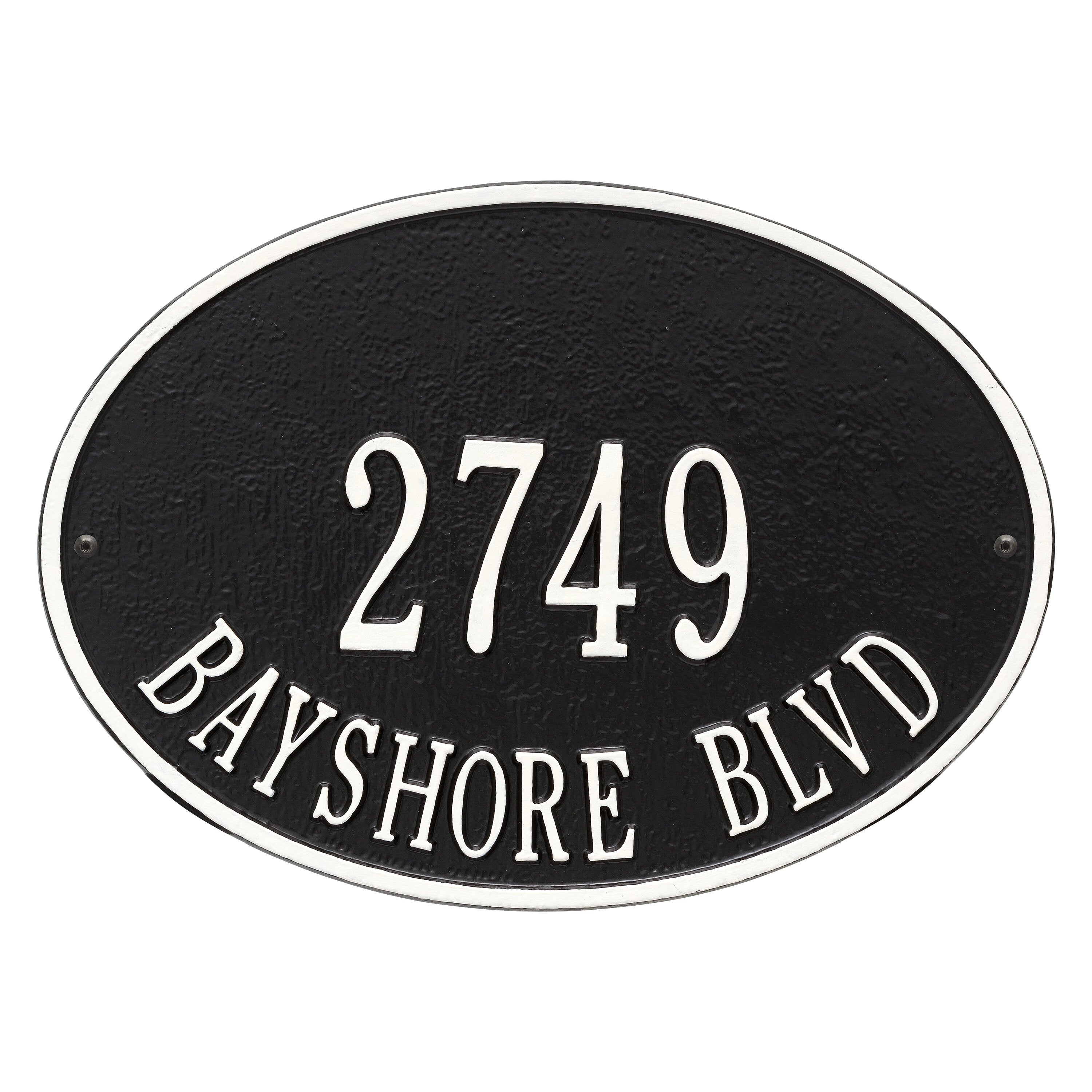 Hawthorne Oval Standard Wall Address Plaque